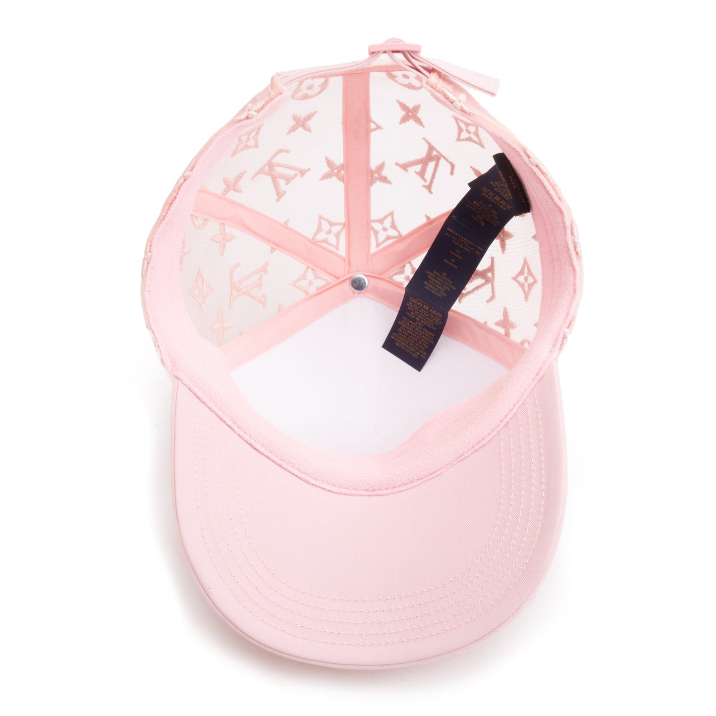 Louis Vuitton 2024 Pink Monogram Mesh Signature Cap