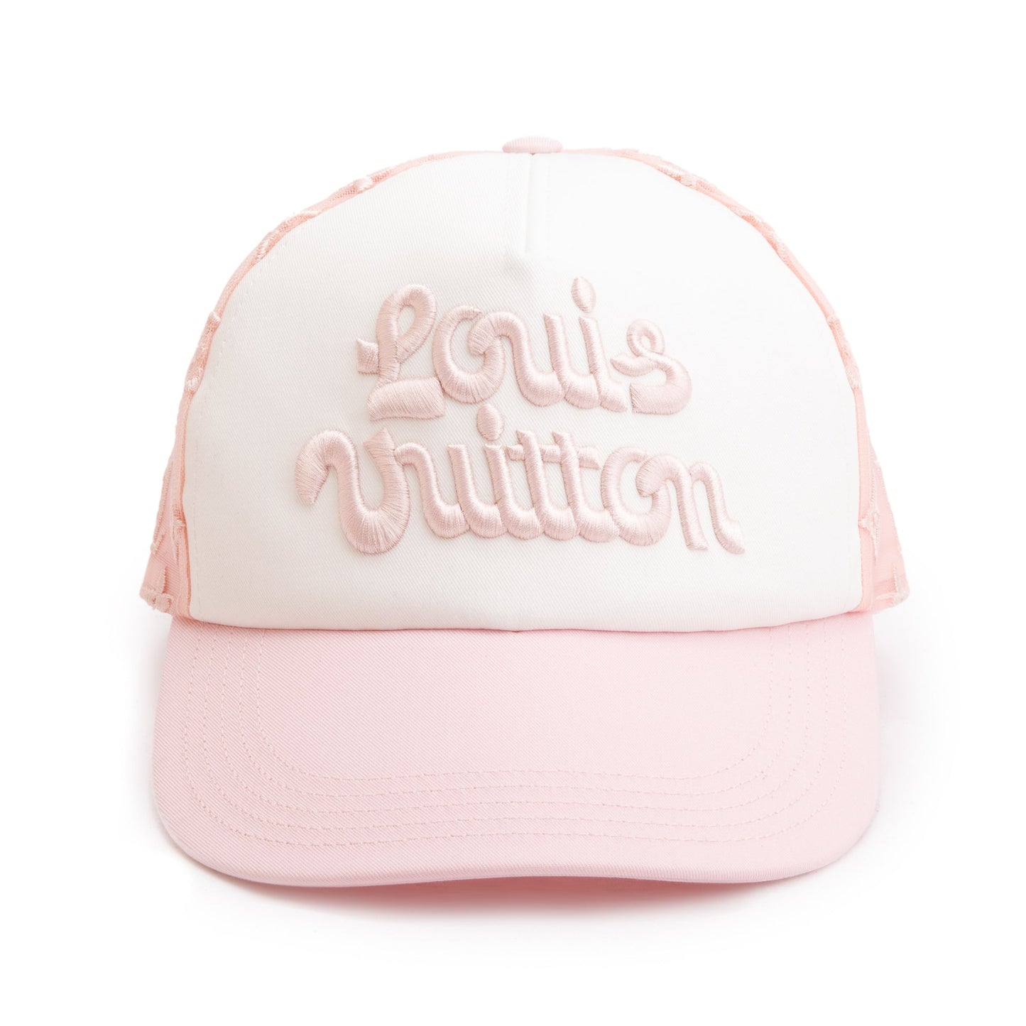 Louis Vuitton 2024 Pink Monogram Mesh Signature Cap