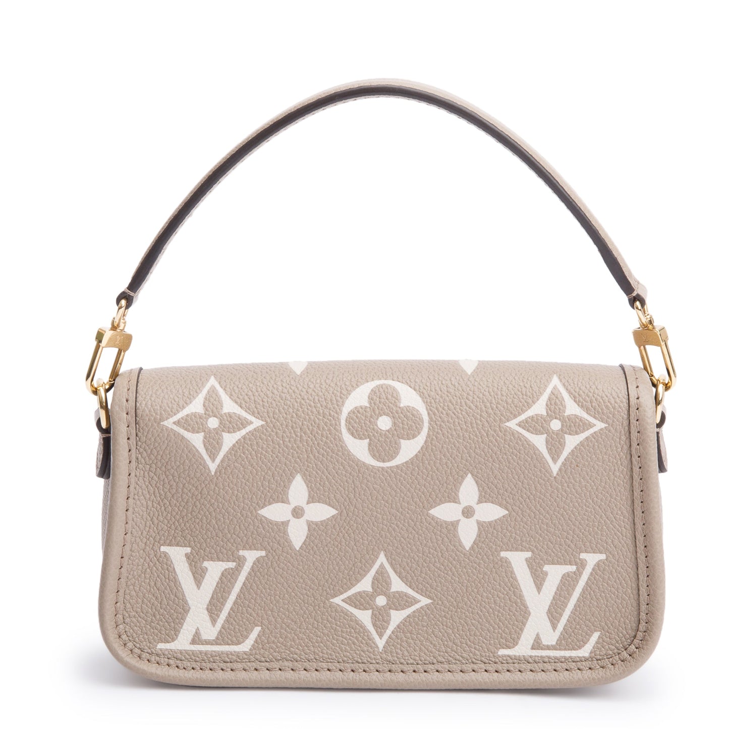 Louis Vuitton 2024 Torterelle Beige/Creme Bicolor Monogram Empreinte Leather Nano Diane