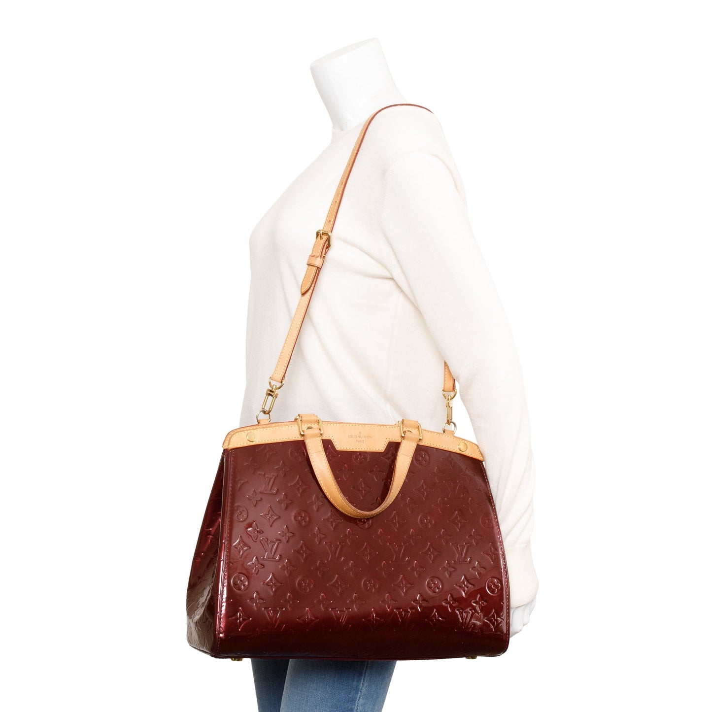 Louis Vuitton Amarante Monogram Vernis Brea GM
