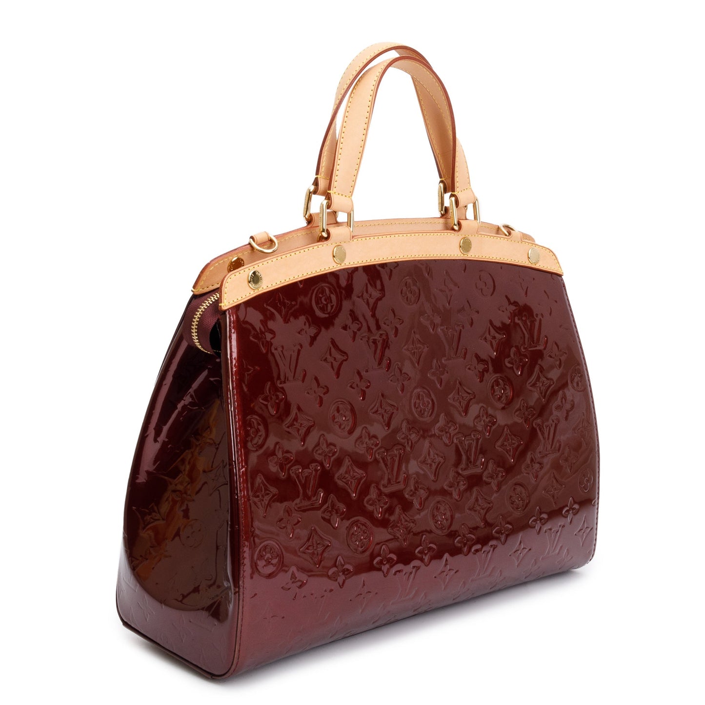 Louis Vuitton Amarante Monogram Vernis Brea GM