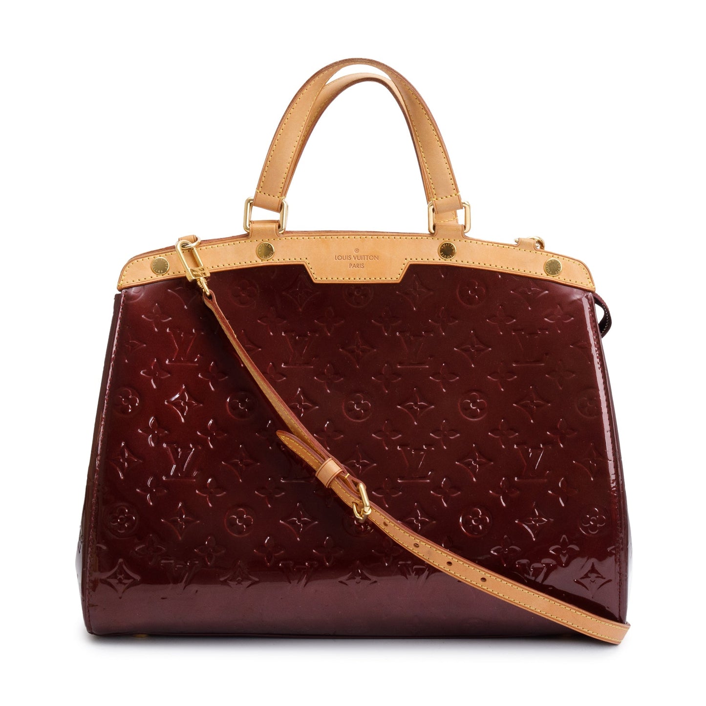 Louis Vuitton Amarante Monogram Vernis Brea GM