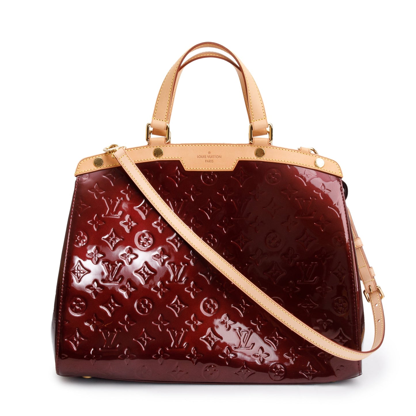 Louis Vuitton Amarante Monogram Vernis Brea GM