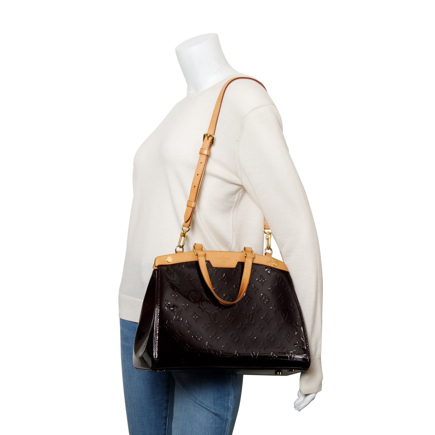 Louis Vuitton Amarante Monogram Vernis Brea MM