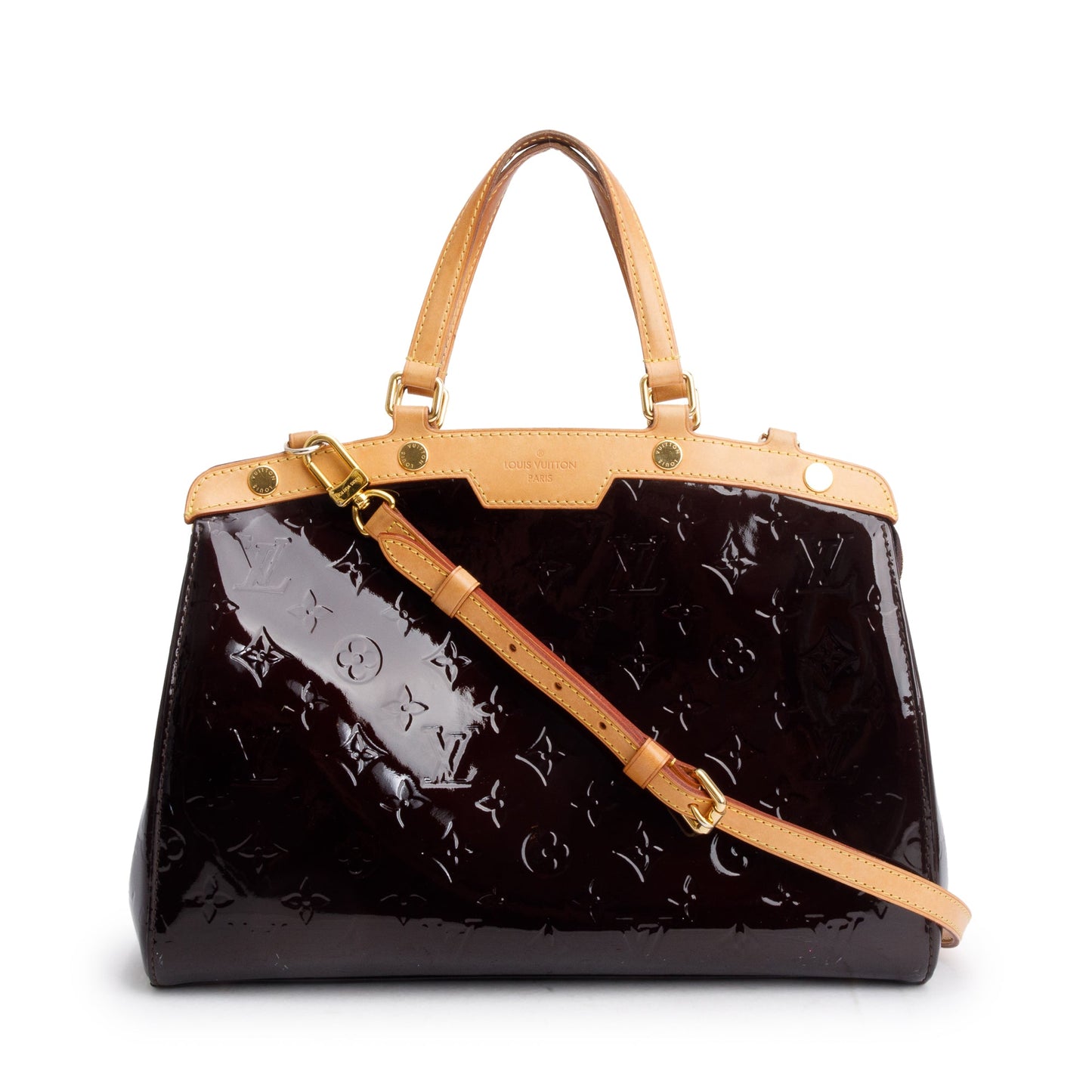 Louis Vuitton Amarante Monogram Vernis Brea MM