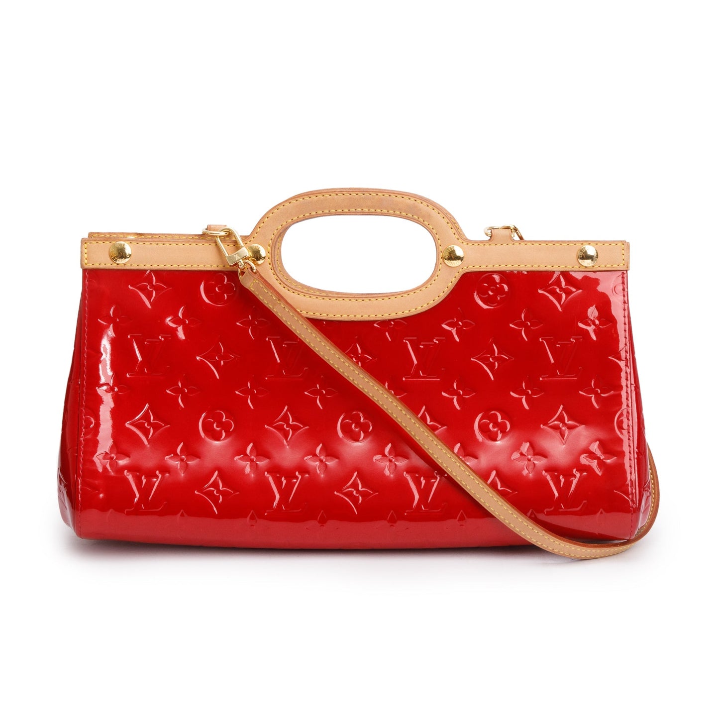 Louis Vuitton Amarante Monogram Vernis Roxbury