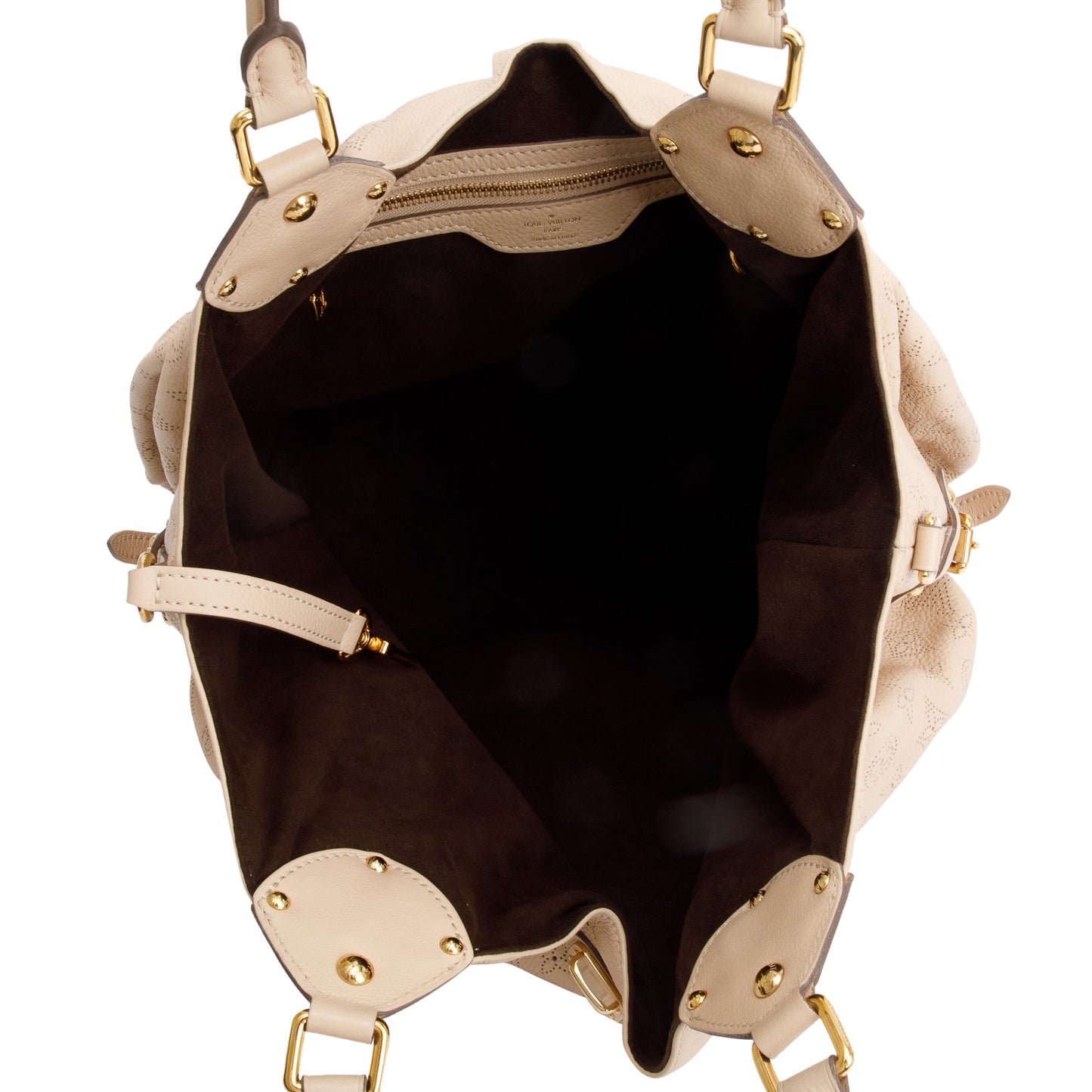 Louis Vuitton Beige Mahina Leather L Hobo