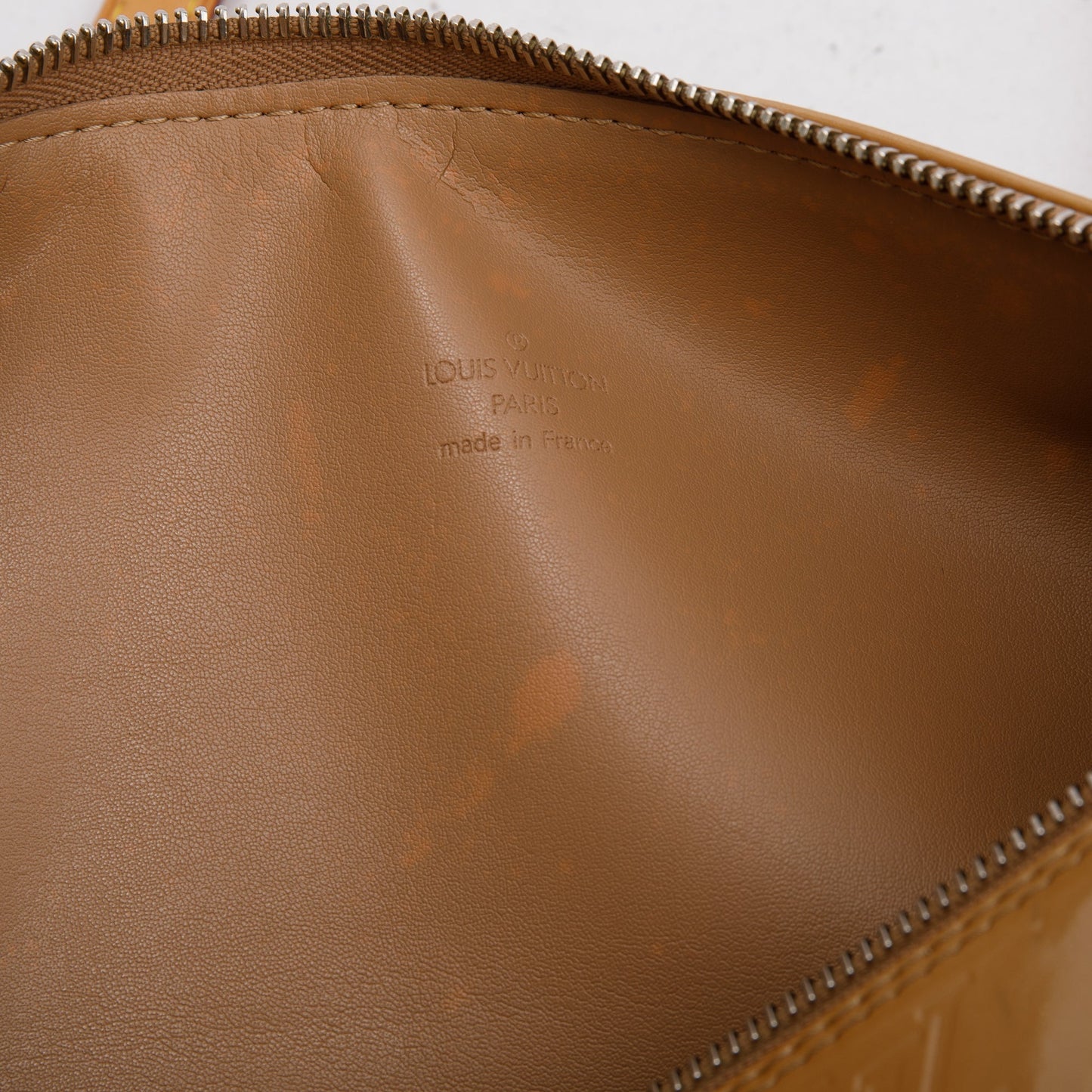 Louis Vuitton Beige Monogram Vernis Bedford Bag