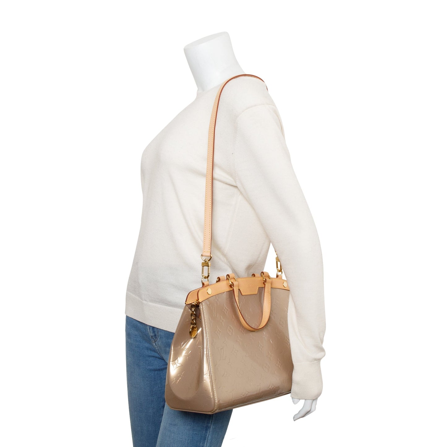 Louis Vuitton Beige Monogram Vernis Brea MM