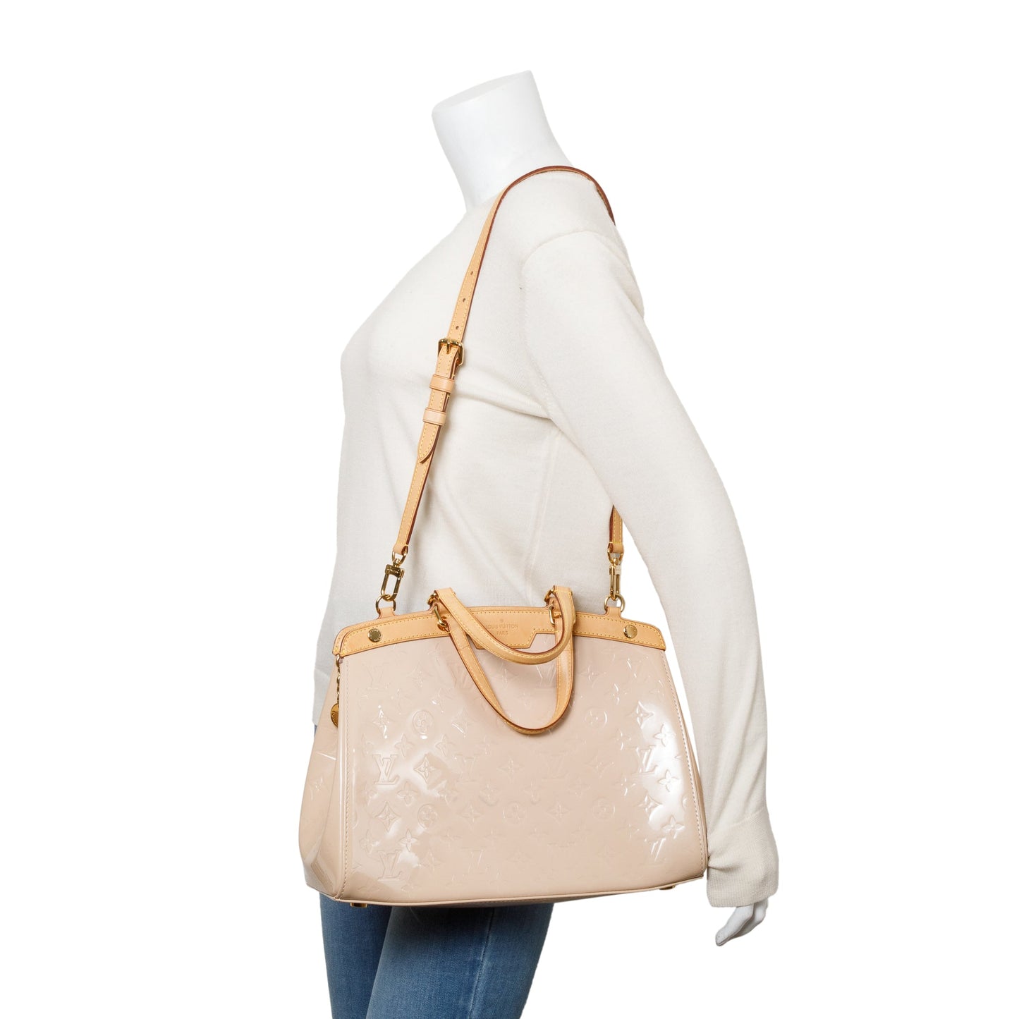 Louis Vuitton Beige Monogram Vernis Brea MM