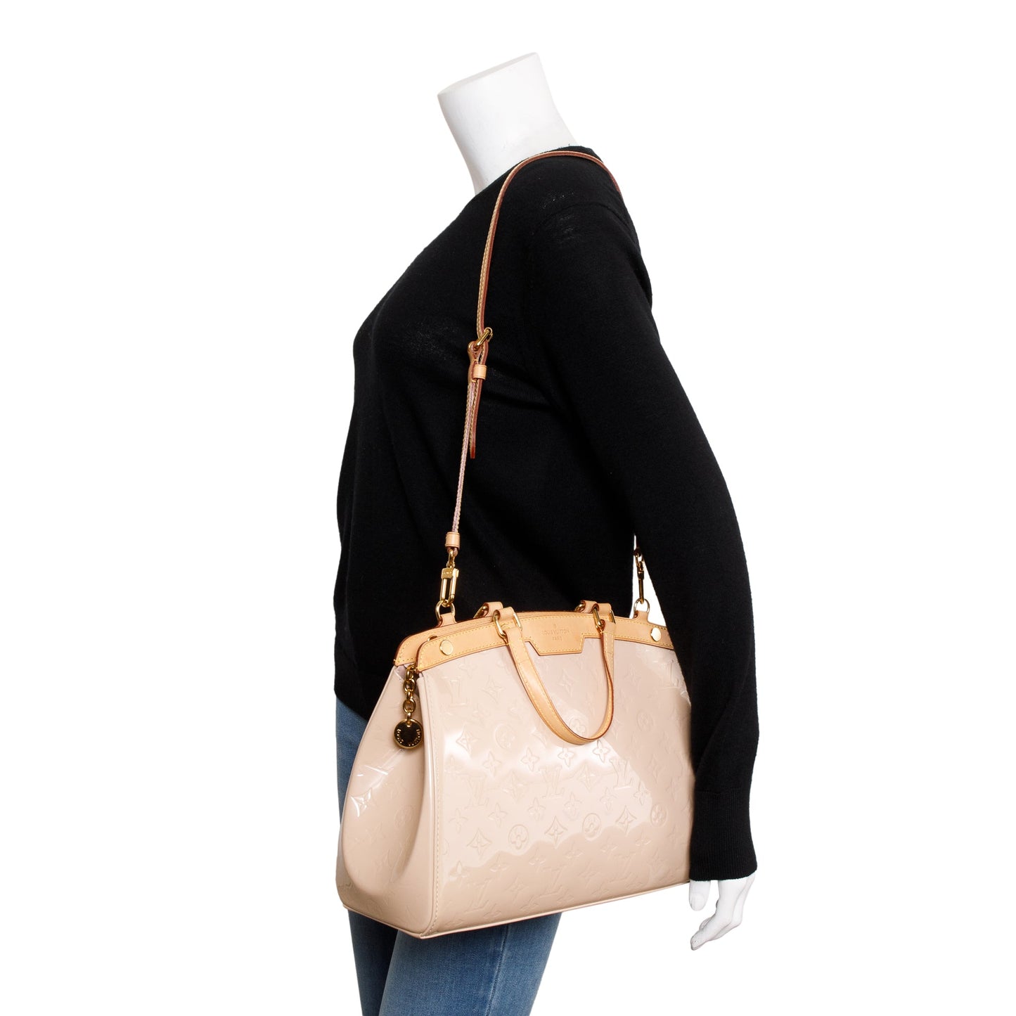Louis Vuitton Beige Monogram Vernis Brea MM