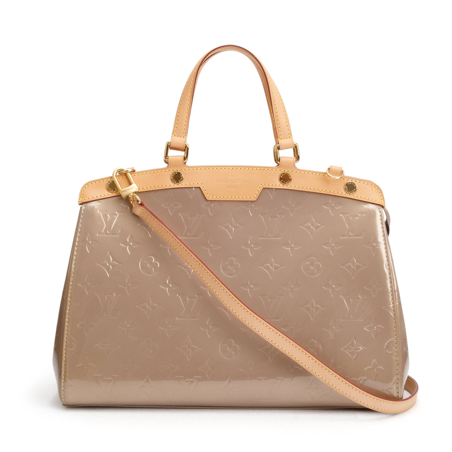Louis Vuitton Beige Monogram Vernis Brea MM