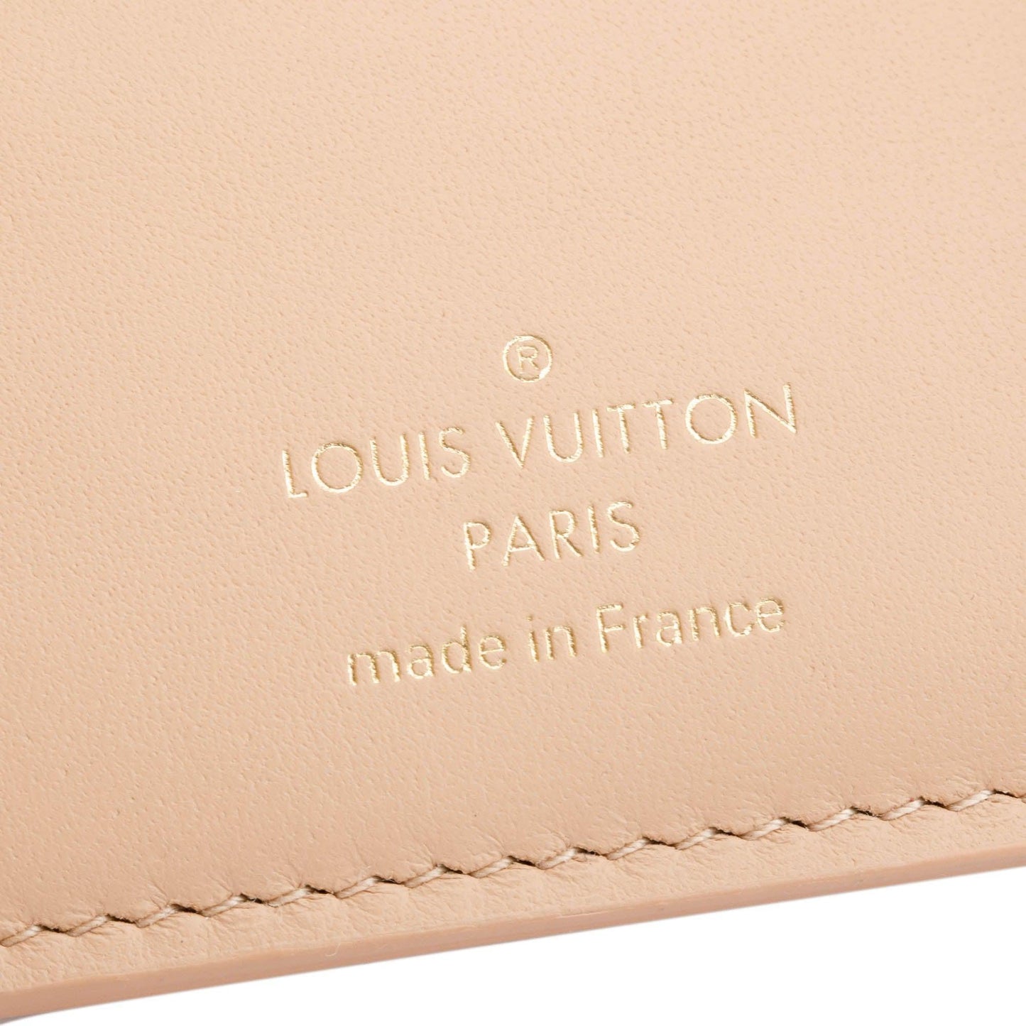 Louis Vuitton Beige Taurillon Leather Portofeuilles Capucines Compact Wallet