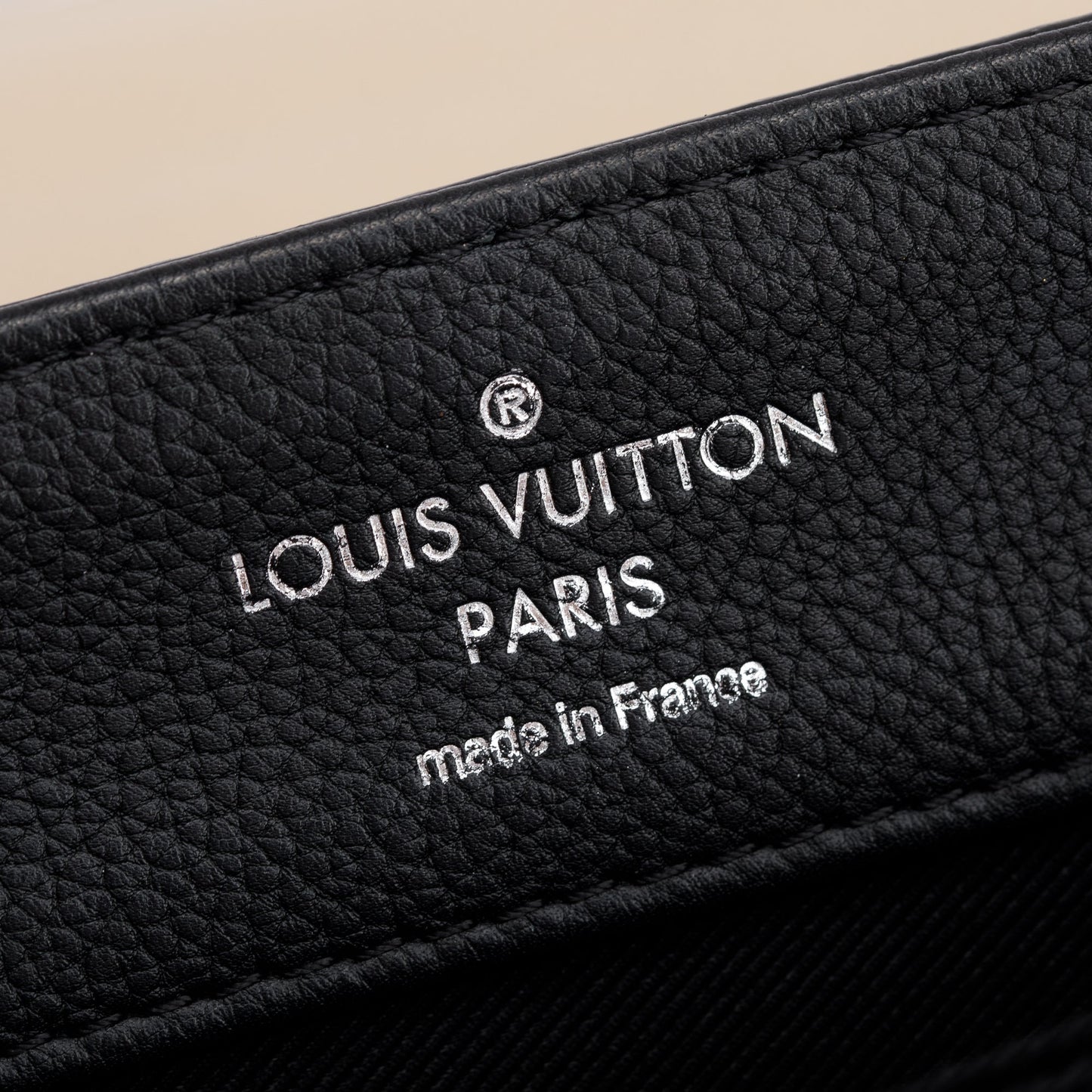 Louis Vuitton Beige/Black Taurillon Leather LockMe II Top Handle Bag