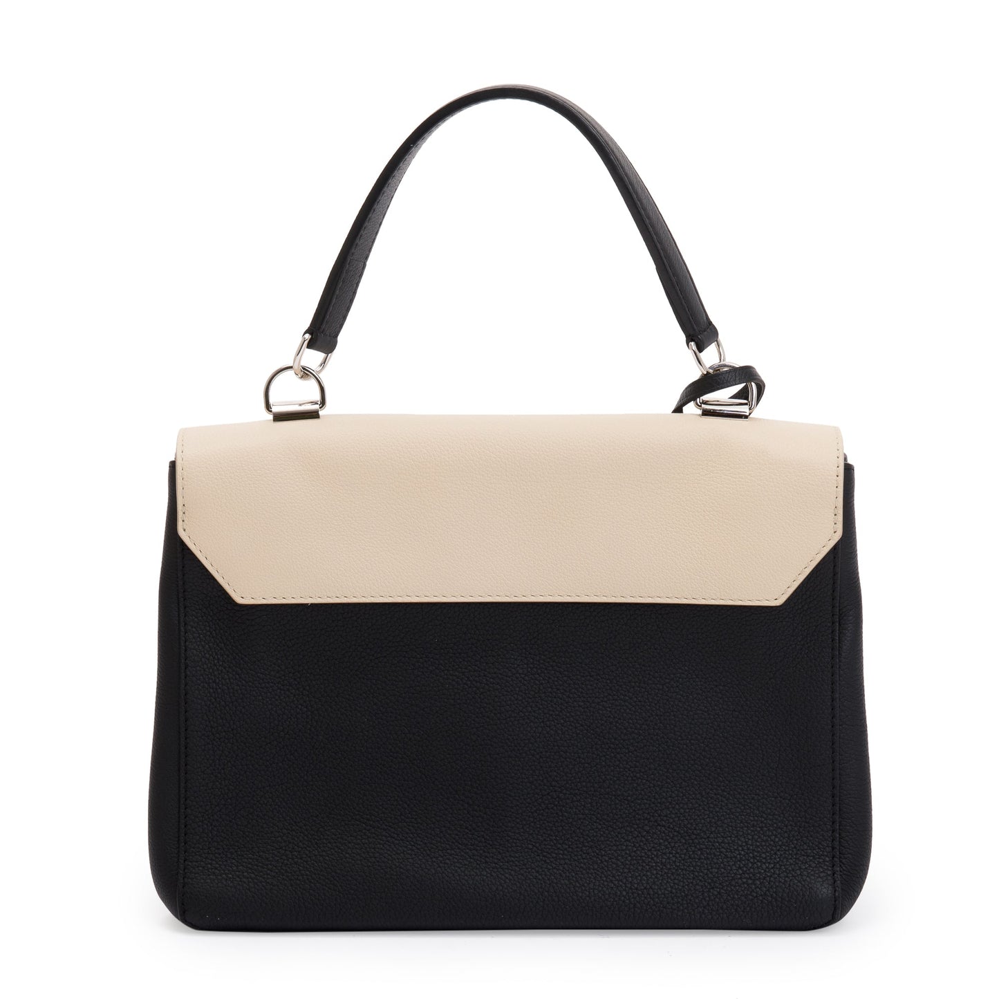 Louis Vuitton Beige/Black Taurillon Leather Lockme II Top Handle Bag