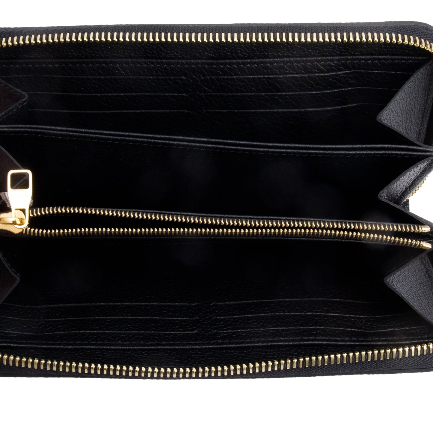 Louis Vuitton Black Beige Monogram Giant Bicolor Empreinte Leather Zippy Wallet