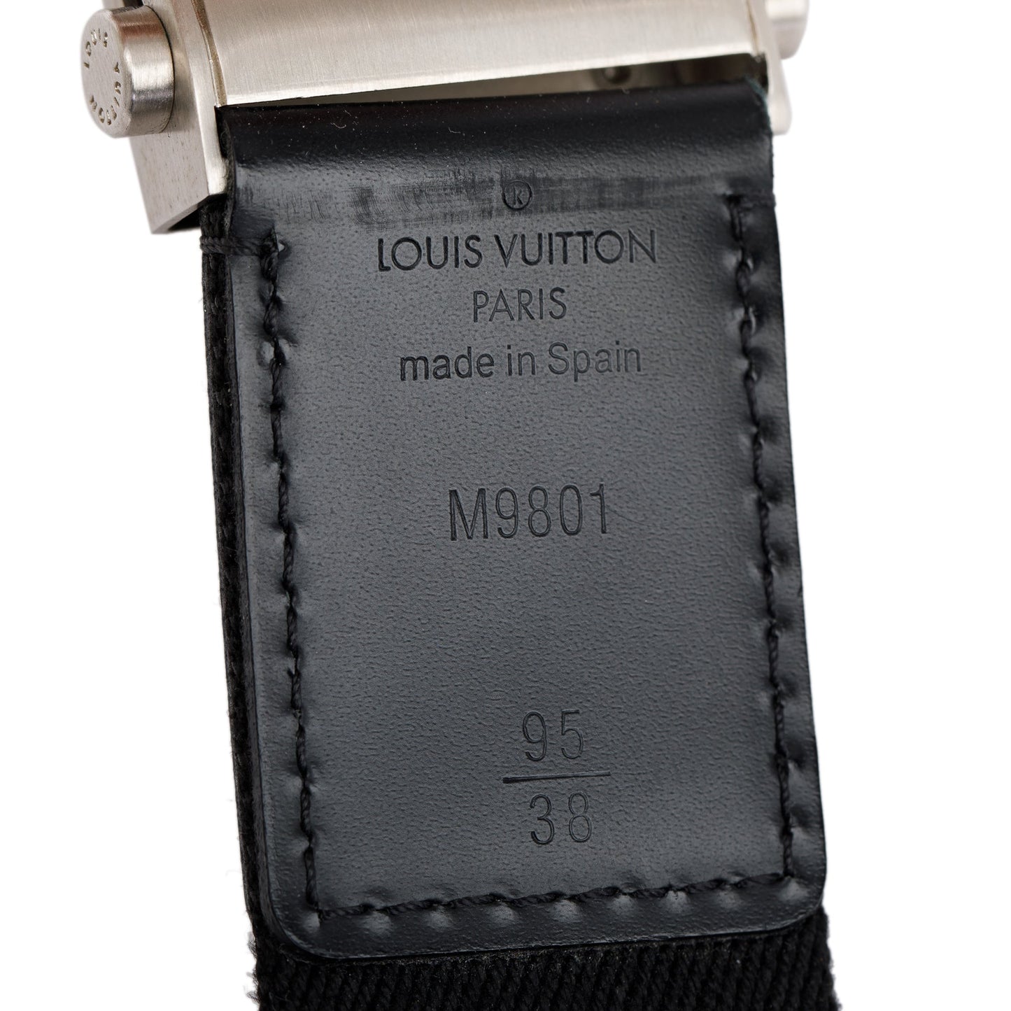 Louis Vuitton Black Bengale Inventeur Belt 95 38