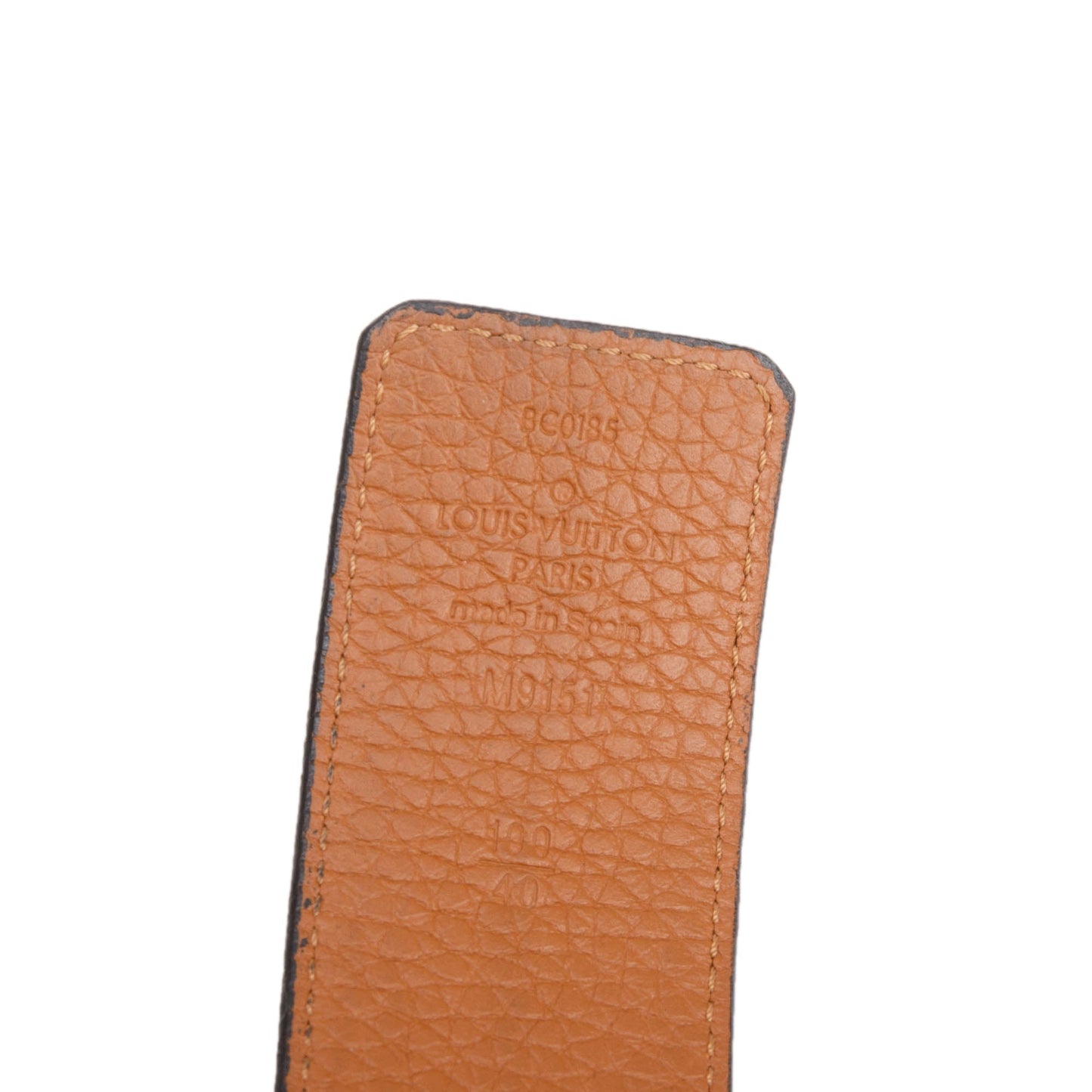 Louis Vuitton Black & Brown Taurillon Leather LV Initiales 40 MM Reversible Belt, Size 100 40