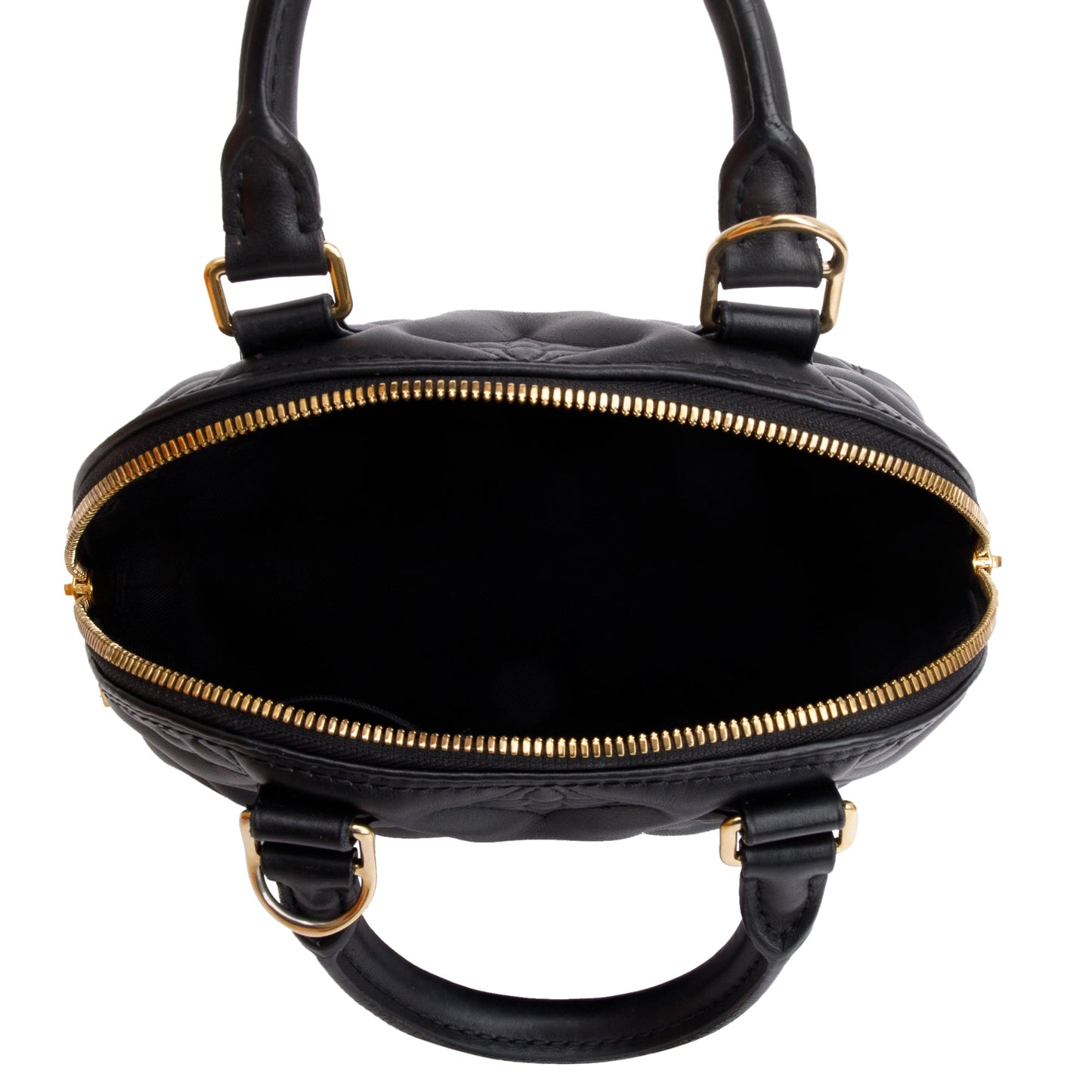 Louis Vuitton Black Bubblegram Embossed Leather Alma BB