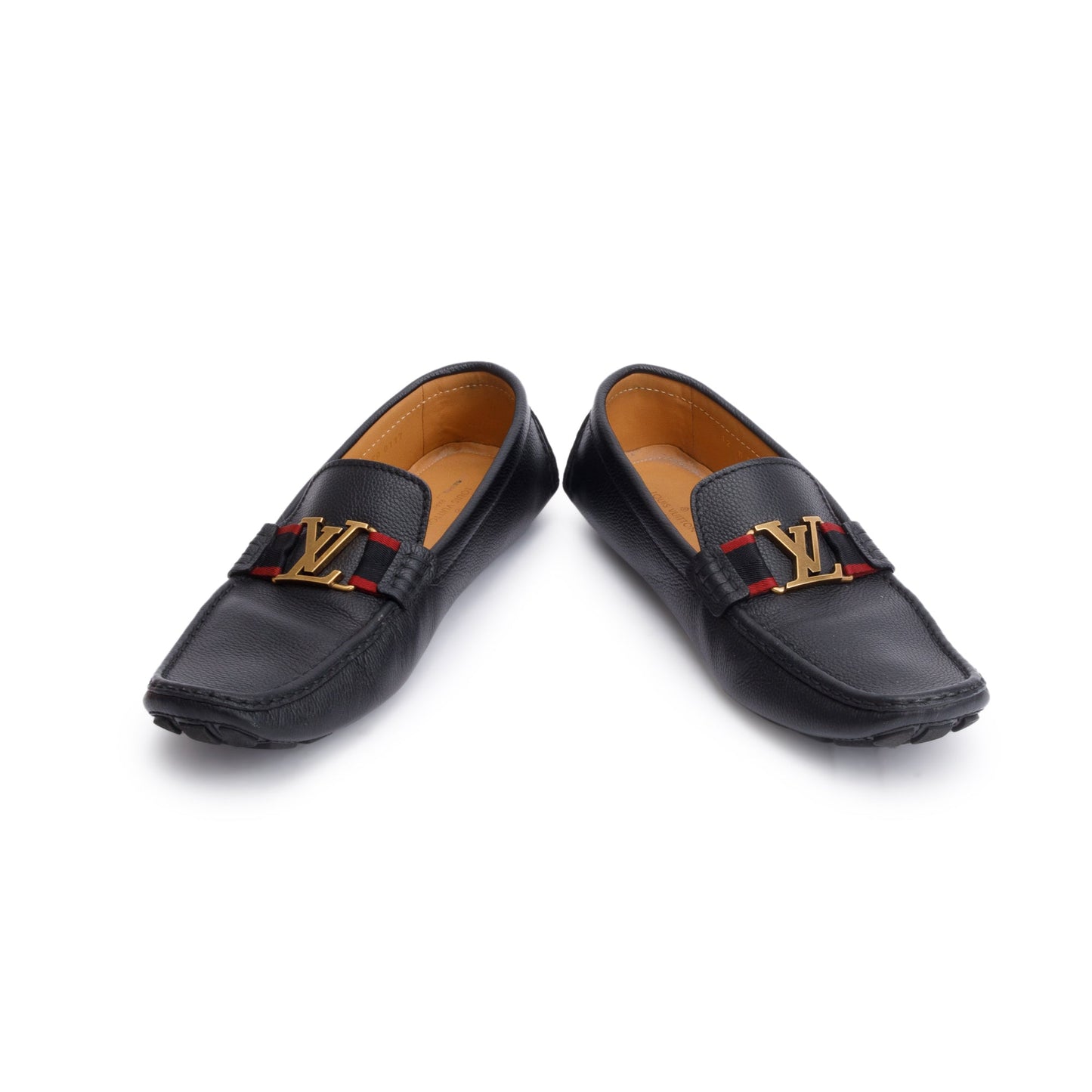 Louis Vuitton Black Calf Leather Monte Carlo Moccasin Loafers, Size 12