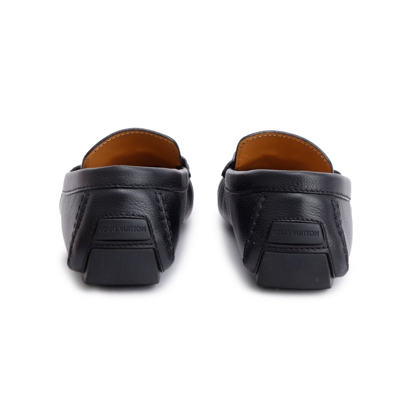 Louis Vuitton Black Calf Leather Monte Carlo Moccasin Loafers, Size 12