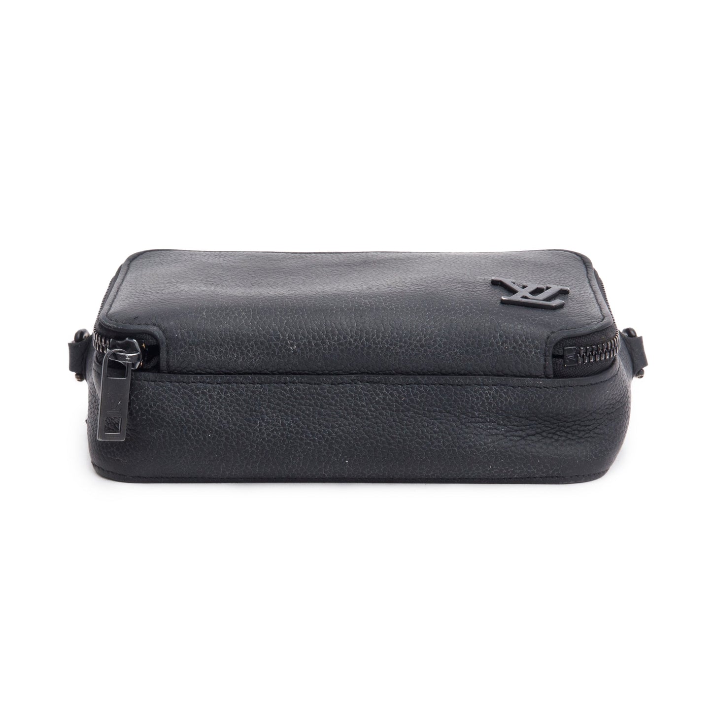 Louis Vuitton Black Calfskin Leather Alpha Wearable Wallet Crossbody
