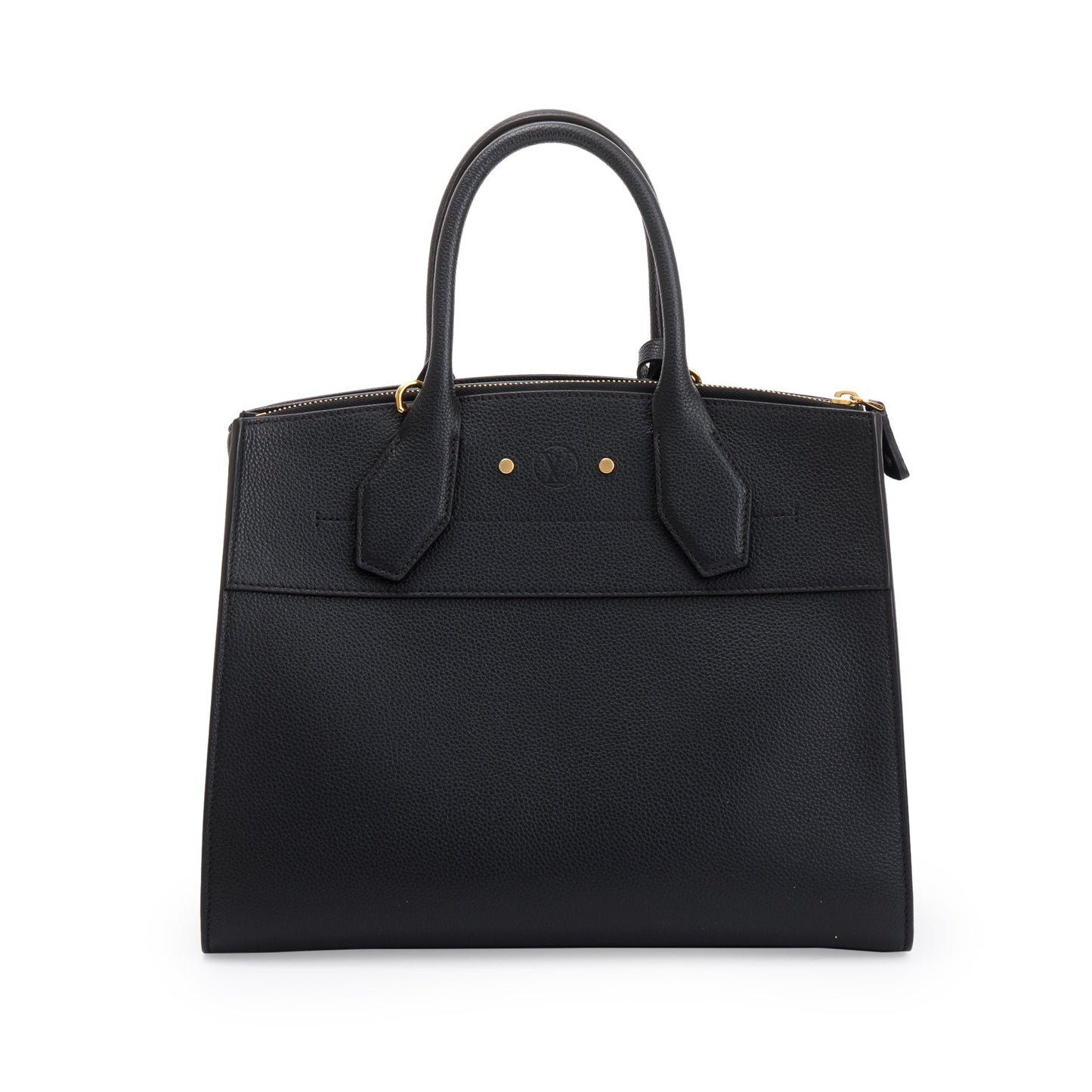Louis Vuitton Black Calfskin Leather City Steamer MM