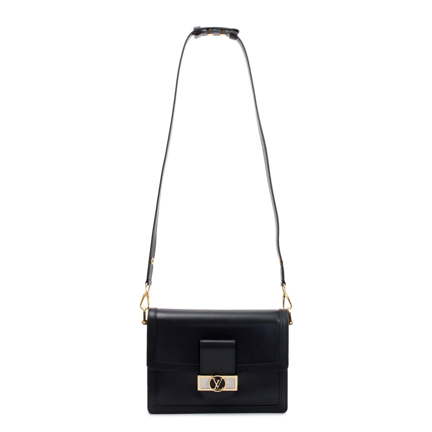 Louis Vuitton Black Calfskin Leather Dauphine MM