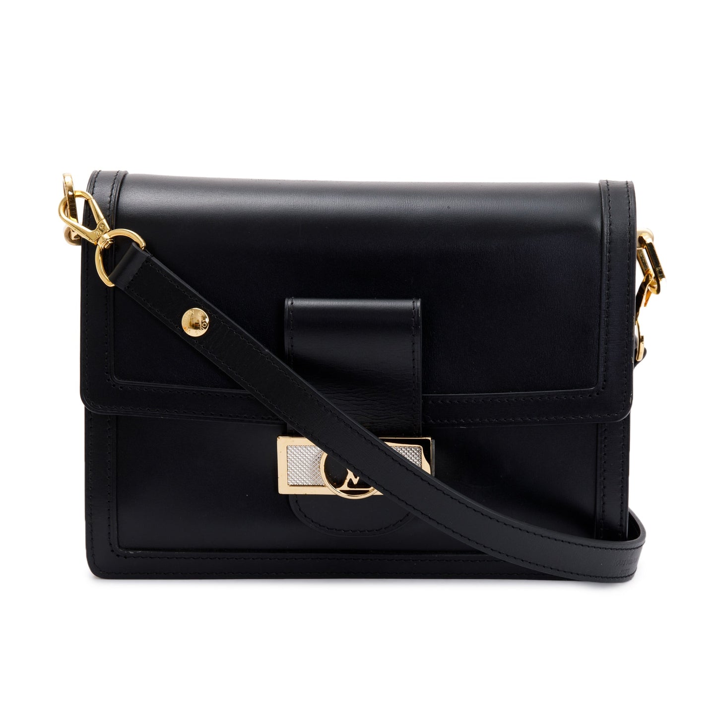 Louis Vuitton Black Calfskin Leather Dauphine MM