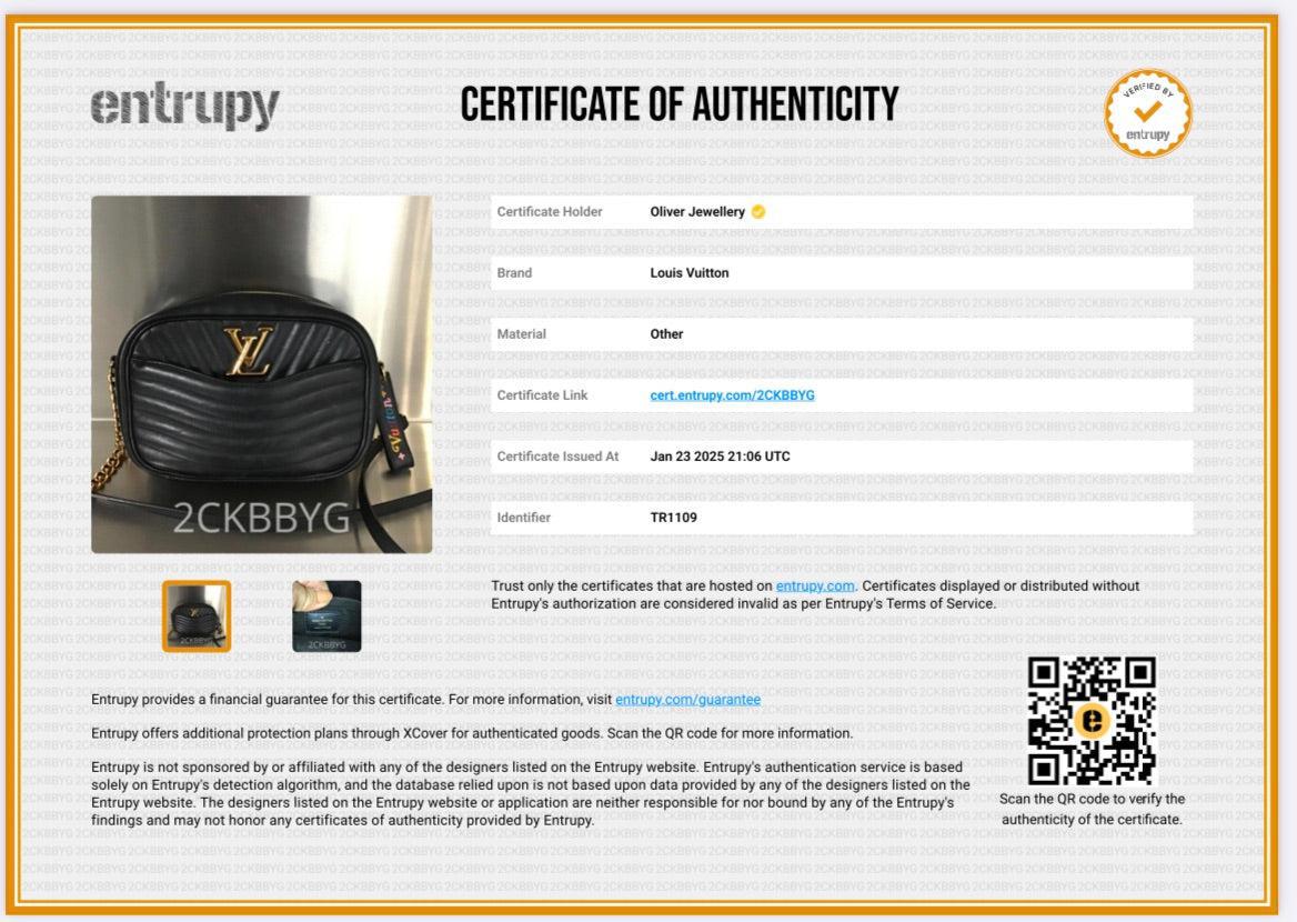Louis Vuitton Black Calfskin Leather New Wave Camera Bag