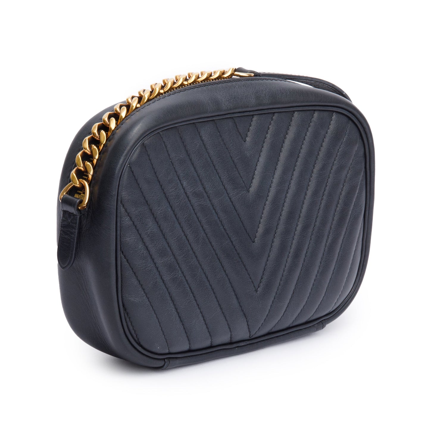 Louis Vuitton Black Calfskin Leather New Wave Camera Bag