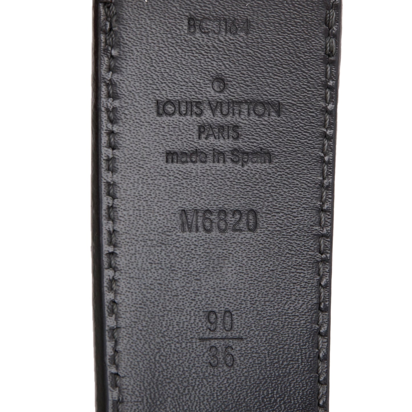 Louis Vuitton Black Calfskin Leather Reversible Inventeur Belt 90 36