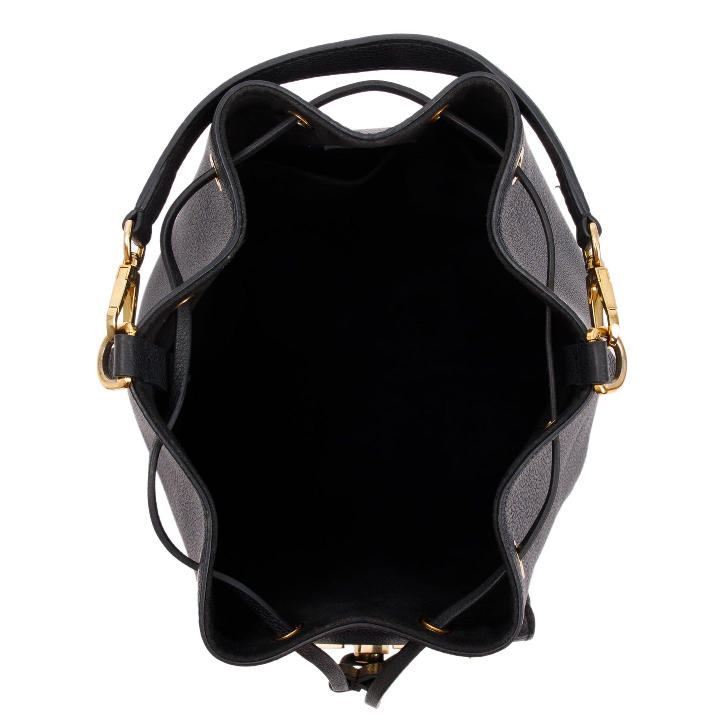 Louis Vuitton Black Calfskin Lockme Bucket Bag