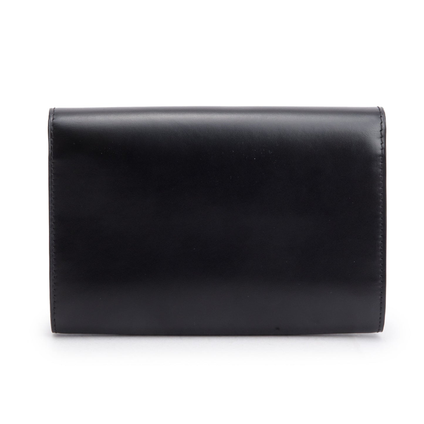 Louis Vuitton Black Calfskin Louise Chain Clutch MM