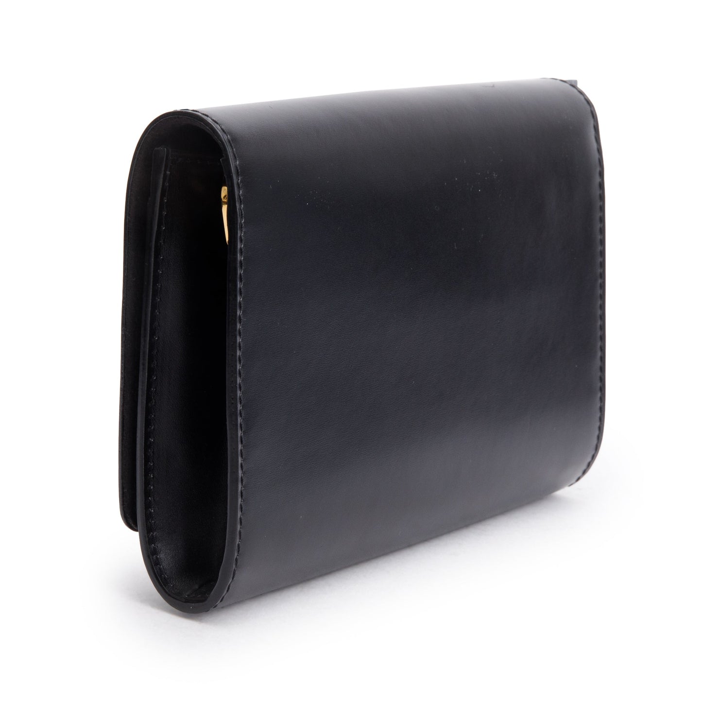 Louis Vuitton Black Calfskin Louise Chain Clutch MM