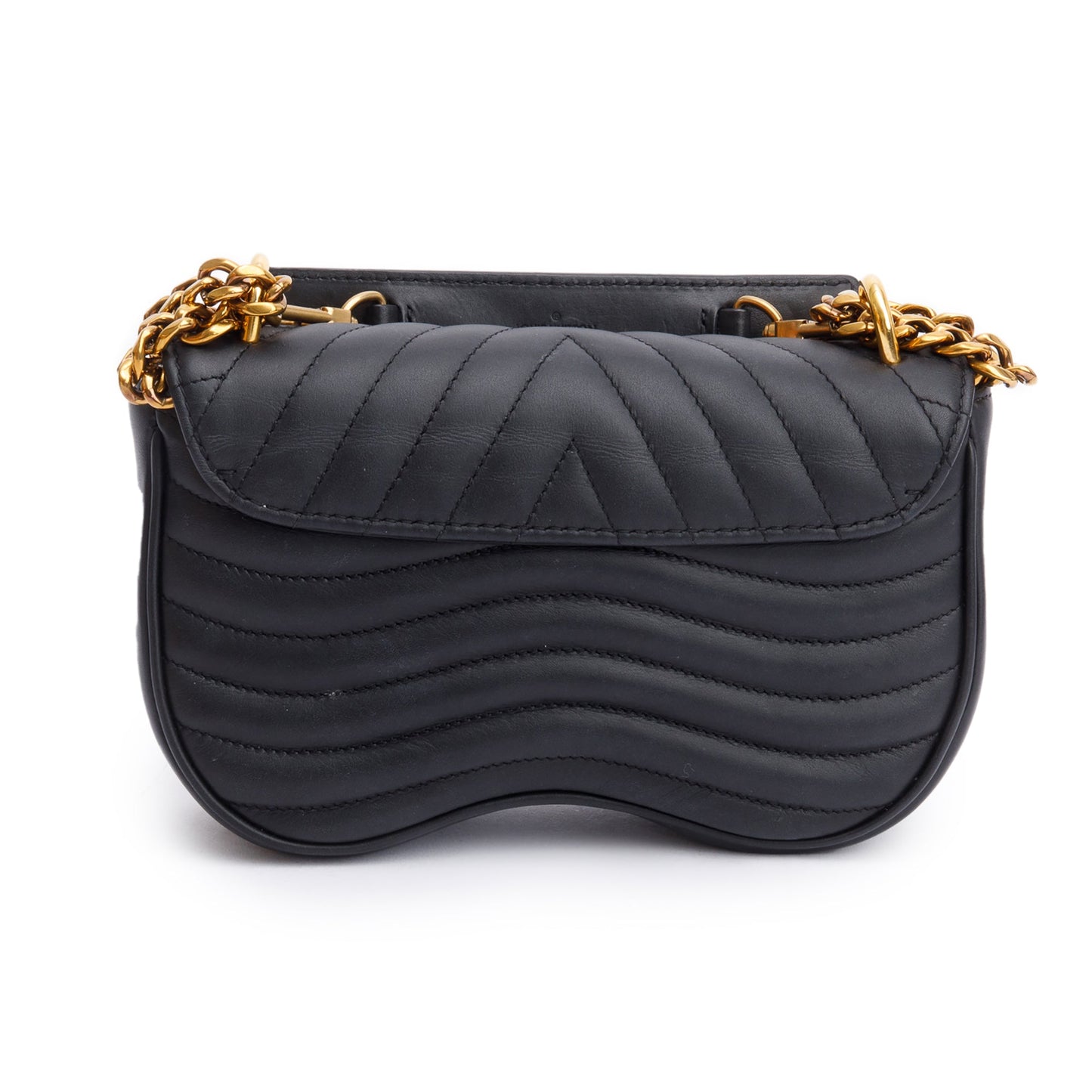 Louis Vuitton Black Cowhide Leather New Wave Chain Bag PM