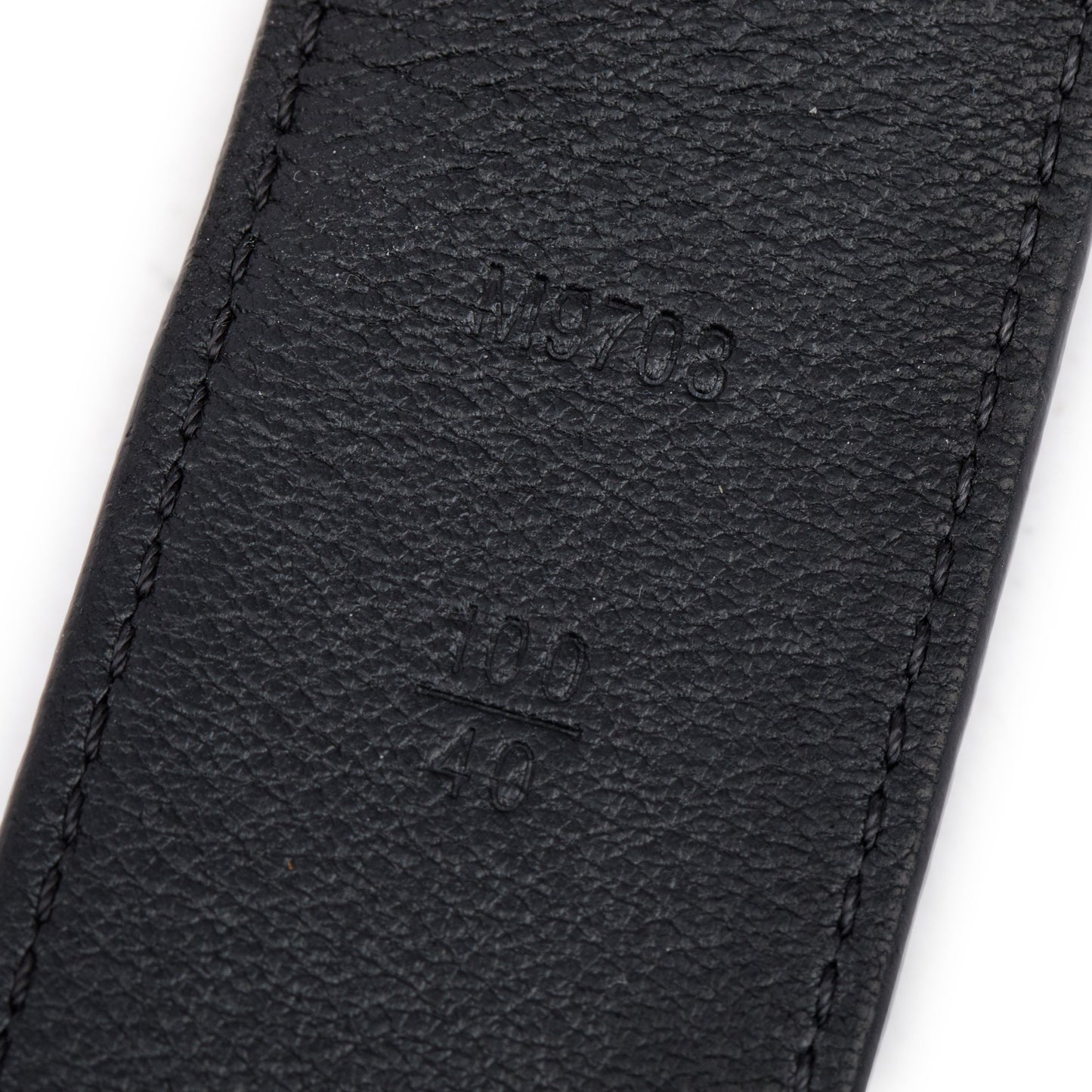 Louis Vuitton Black Damier Graphite Saint-Cure 32 MM Belt, Size 100 40
