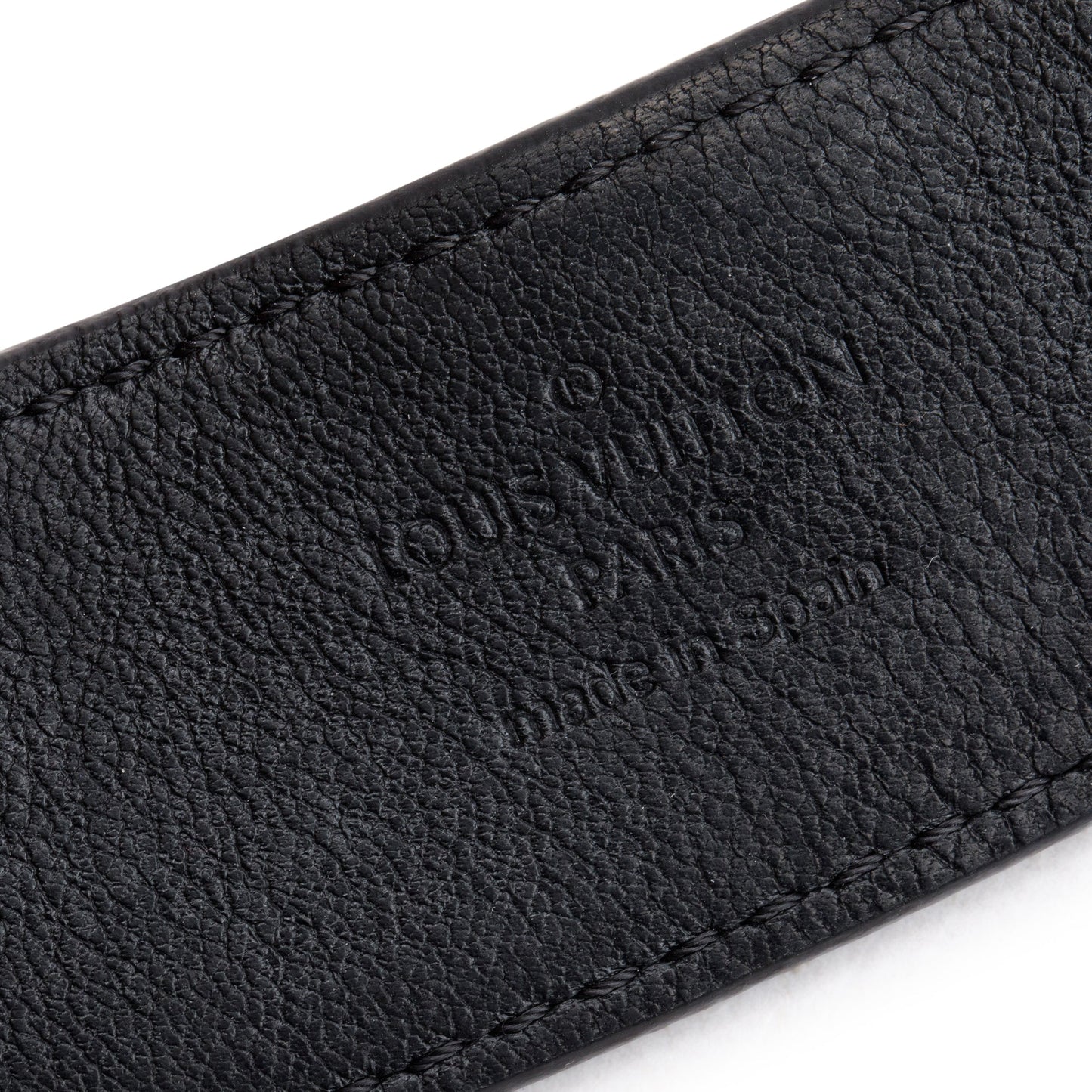 Louis Vuitton Black Damier Graphite Saint-Cure 32 MM Belt, Size 100 40