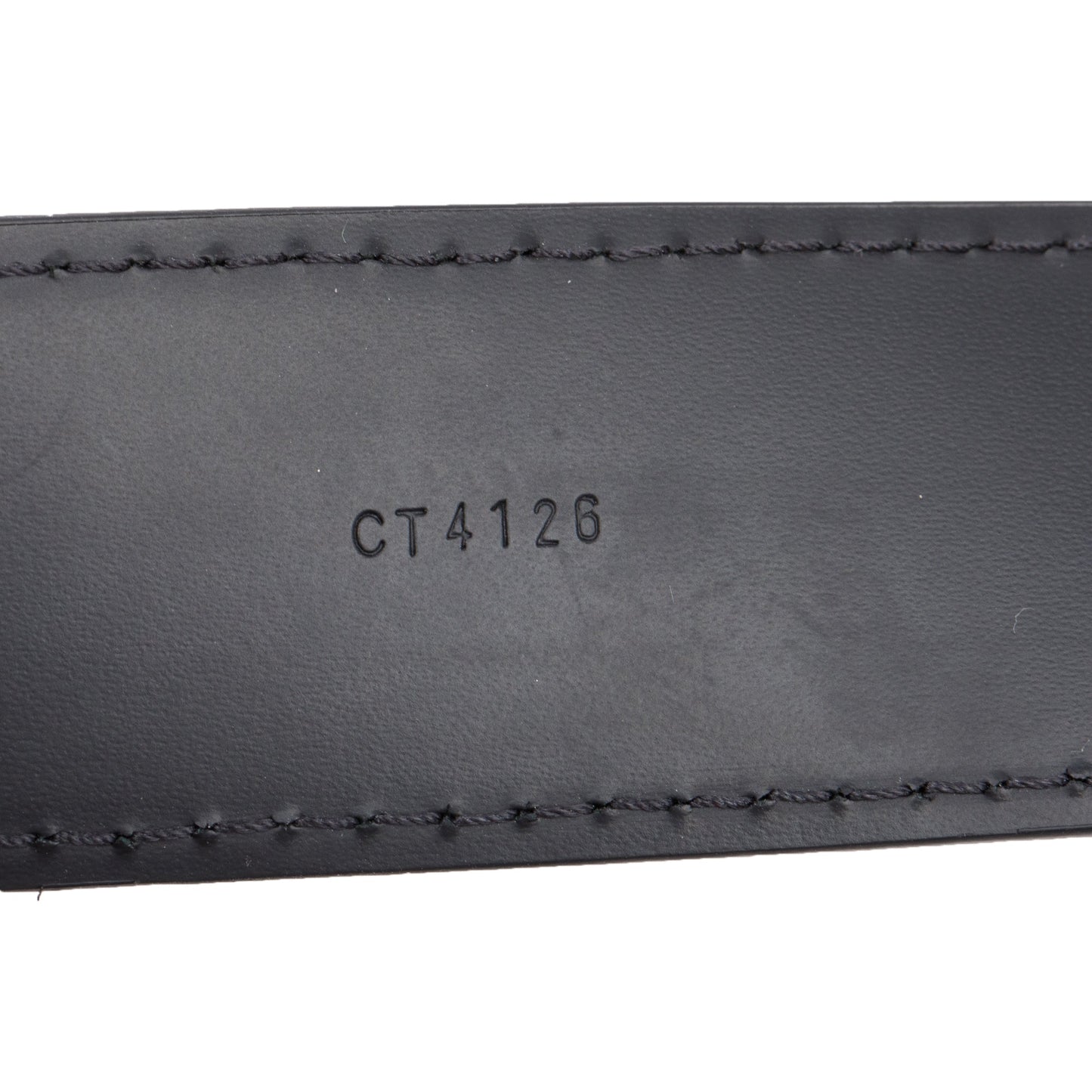 Louis Vuitton Black Damier Graphite Saint-Elysse 30 MM Belt, Size 95 38