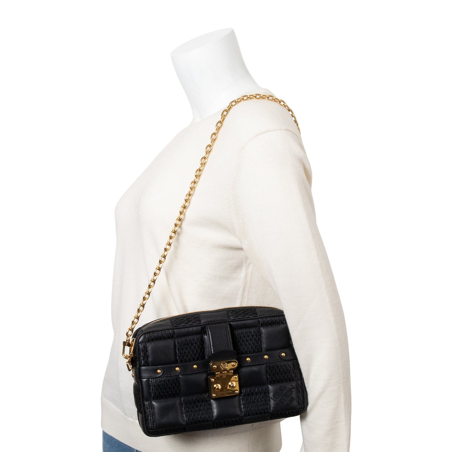 Louis Vuitton Black Damier Quilt Leather Troca PM