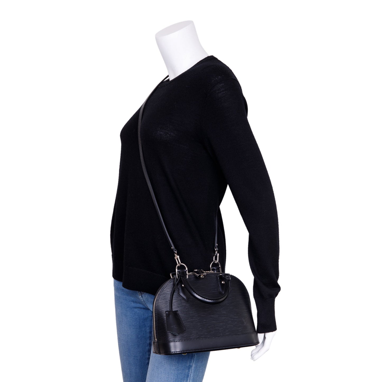 Louis Vuitton Black Epi Alma BB
