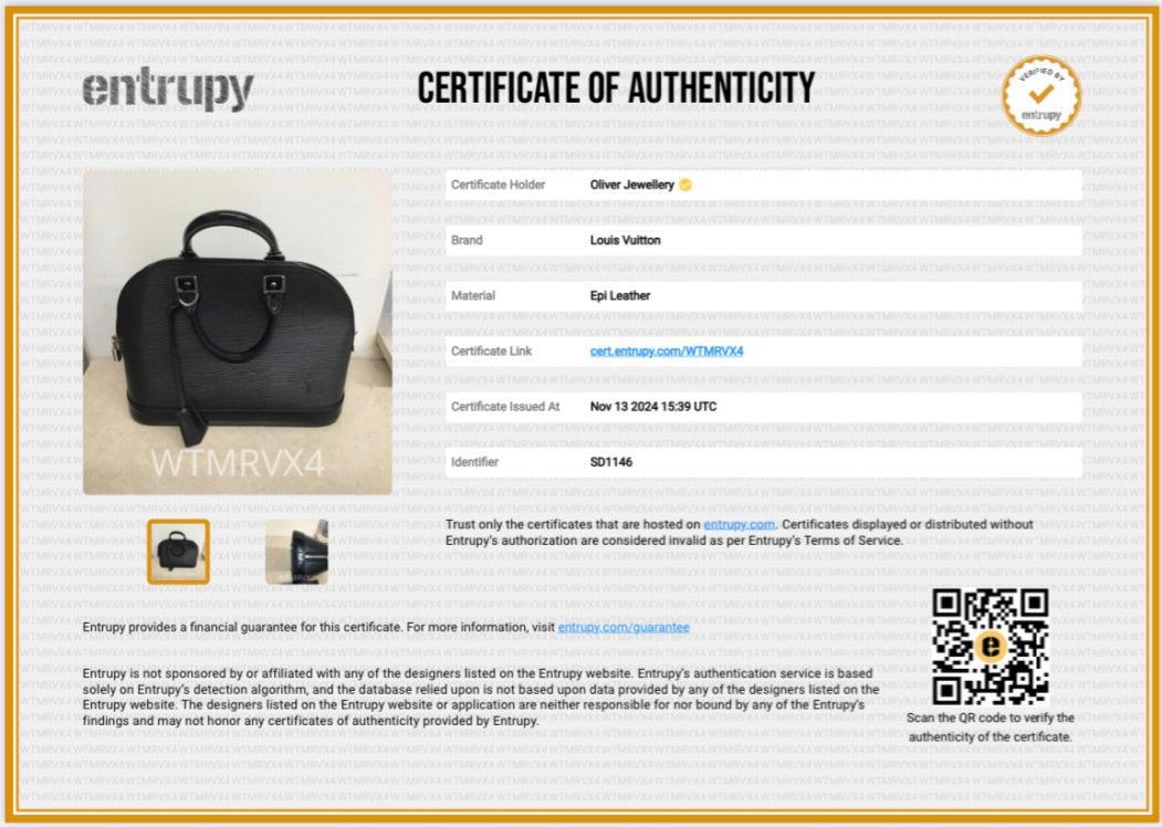 Louis Vuitton Black Epi Leather Alma PM