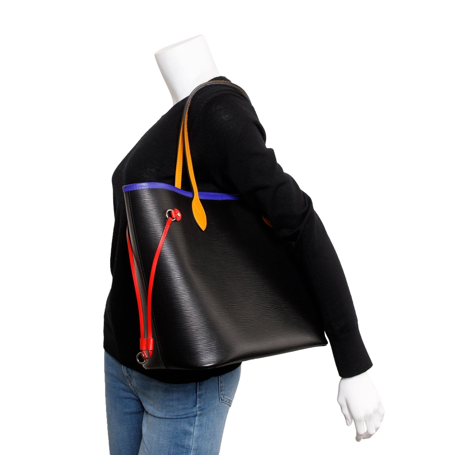 Louis Vuitton Black Epi Leather Neverfull MM