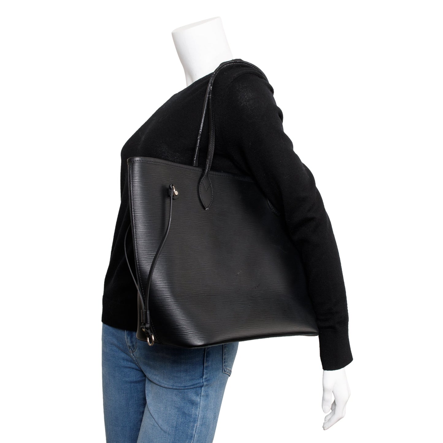 Louis Vuitton Black Epi Leather Neverfull MM