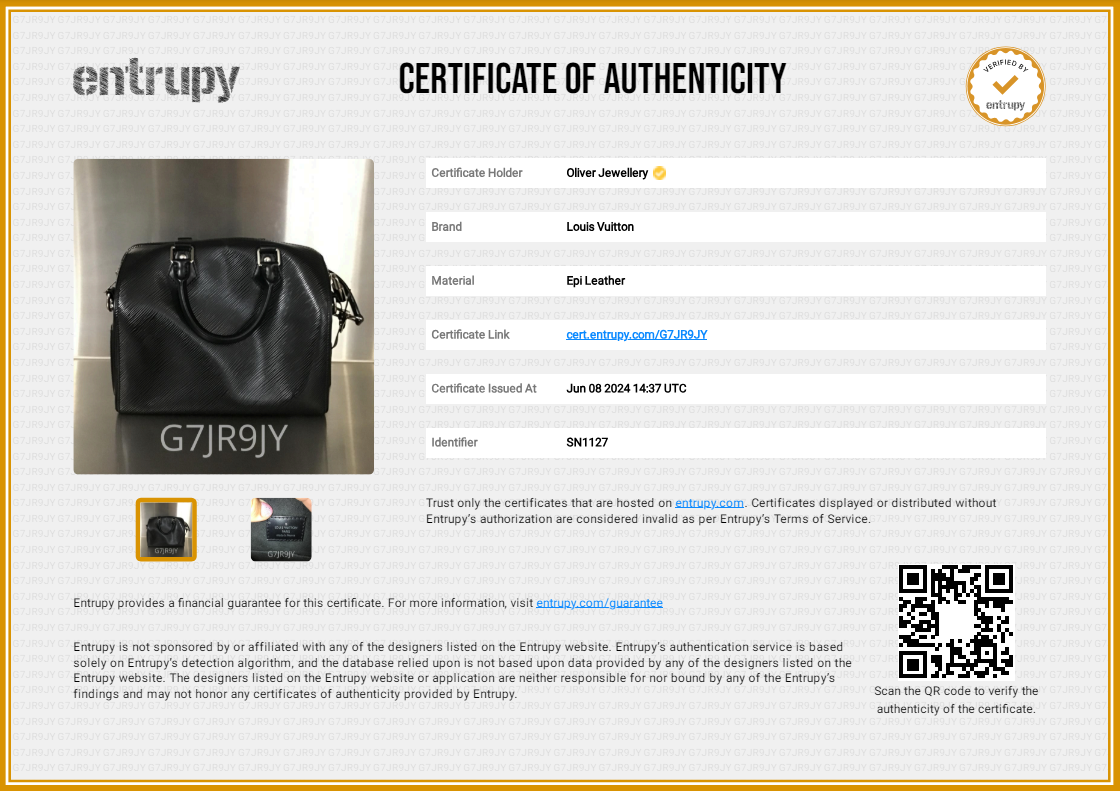 Louis Vuitton Black Epi Leather Speedy Bandouliere 25