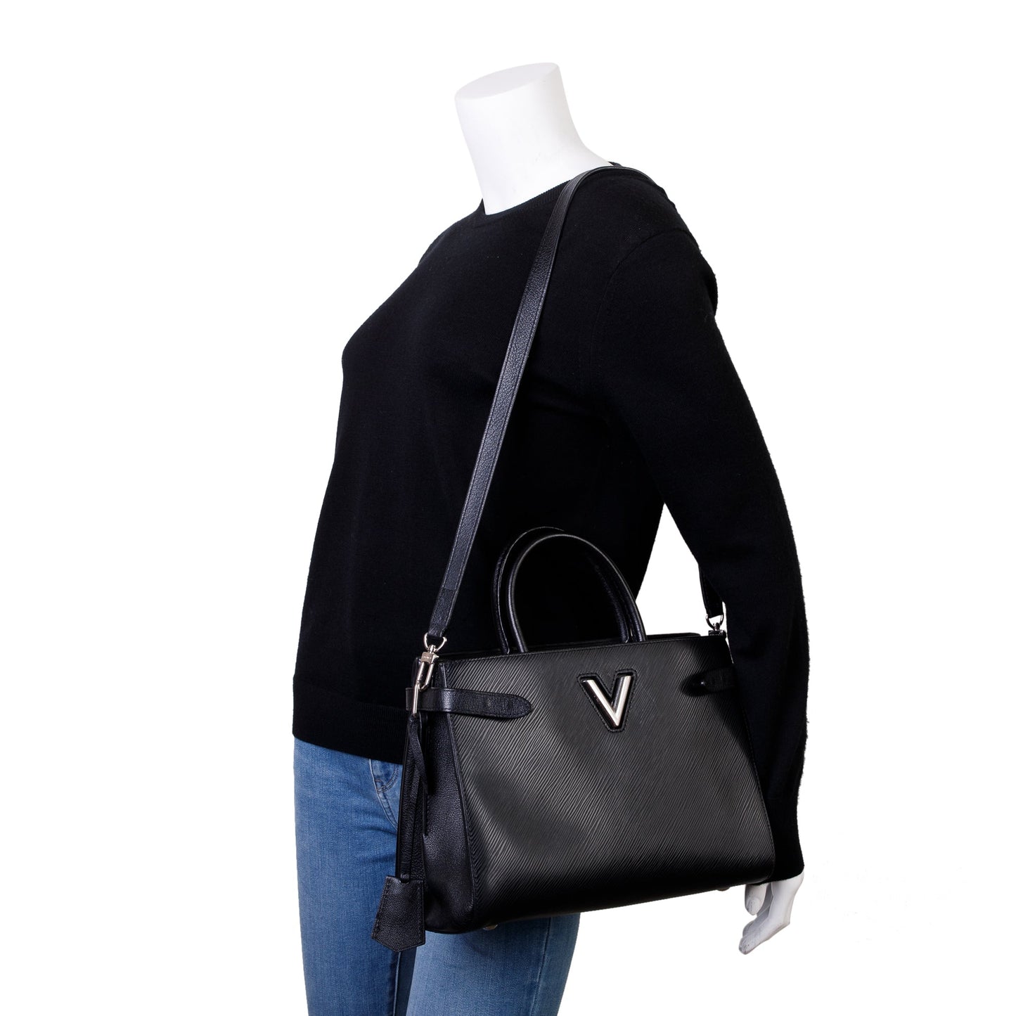 Louis Vuitton Black Epi Leather Twist Tote