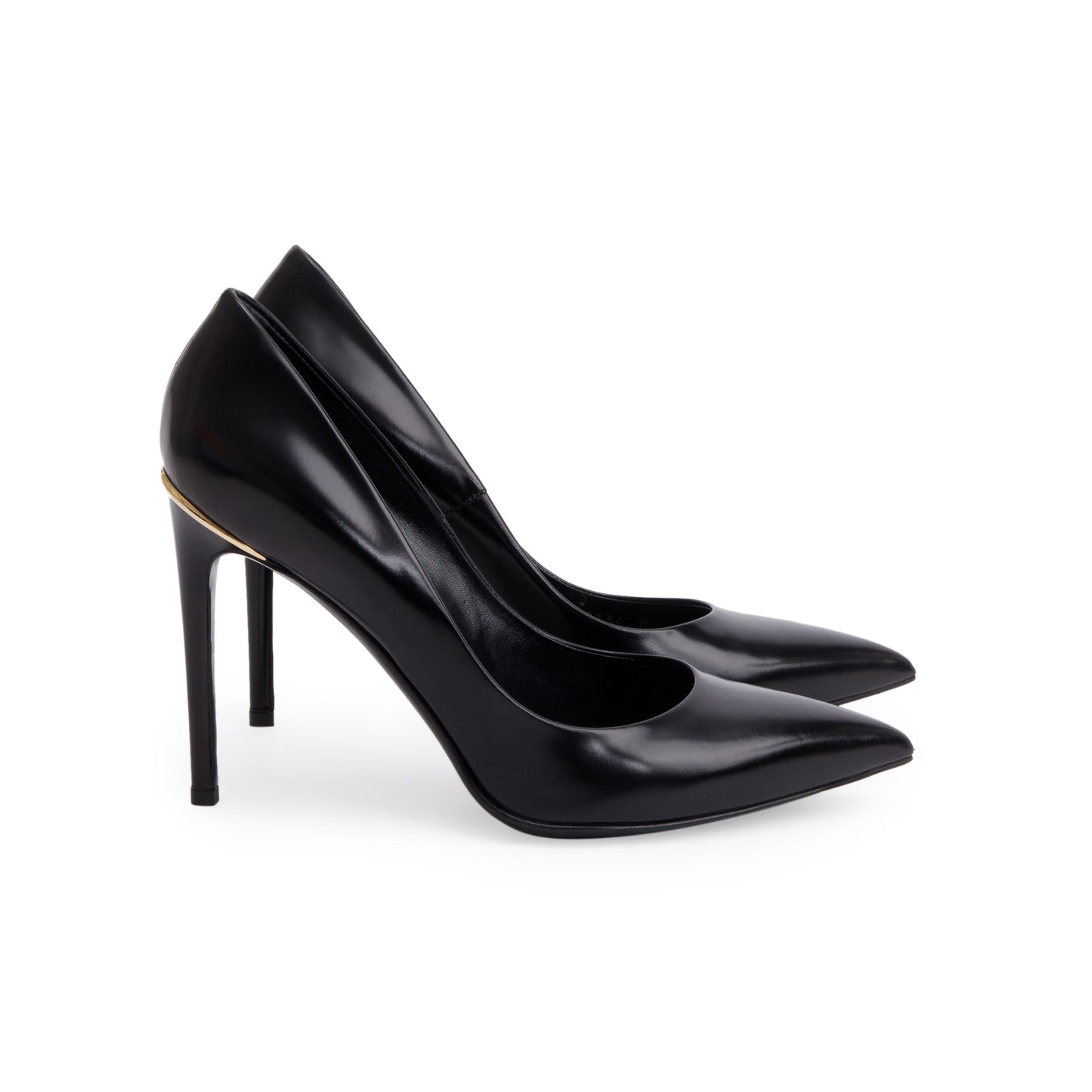 Louis Vuitton Black Glazed Calfskin Eyeline Pumps, Size 41