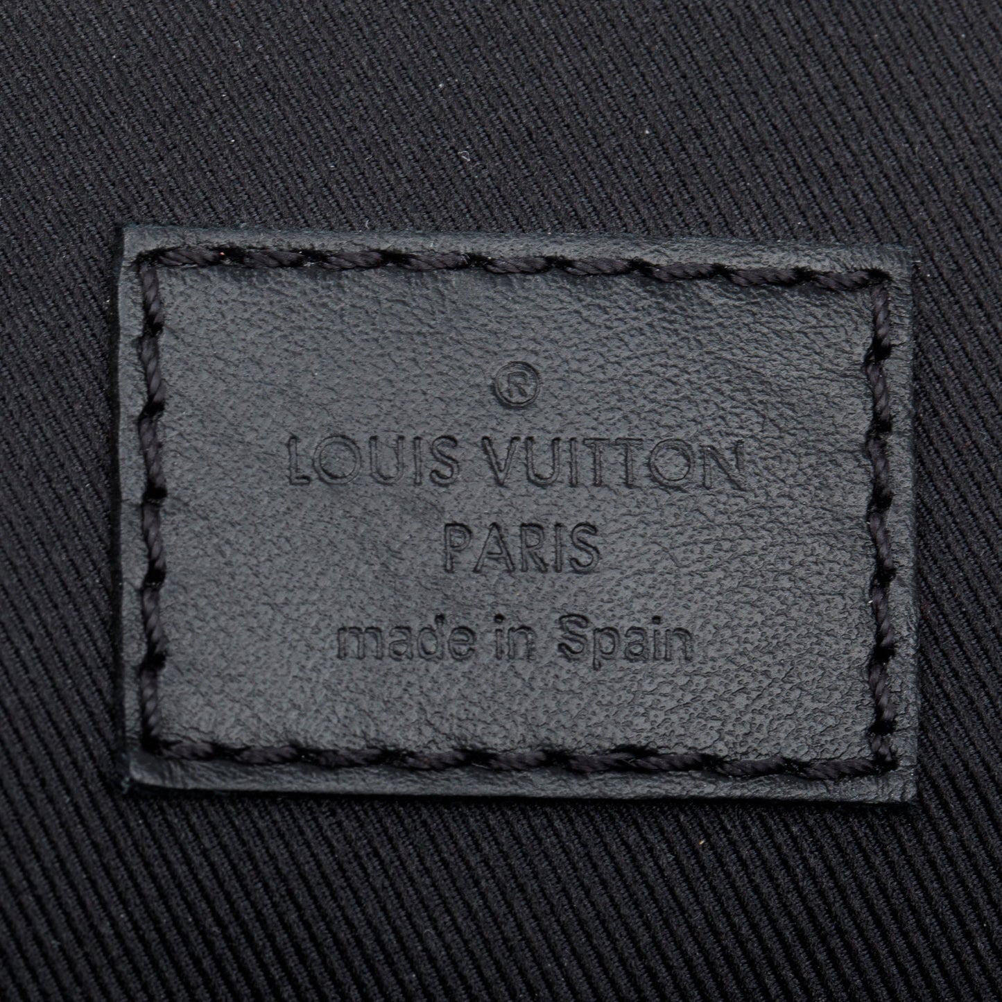 Louis Vuitton Black Leather And Monogram Eclipse Saumur Messenger Bag