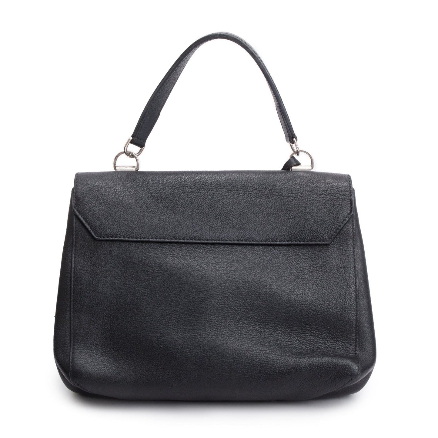 Louis Vuitton Black Leather LockMe II Top Handle Bag