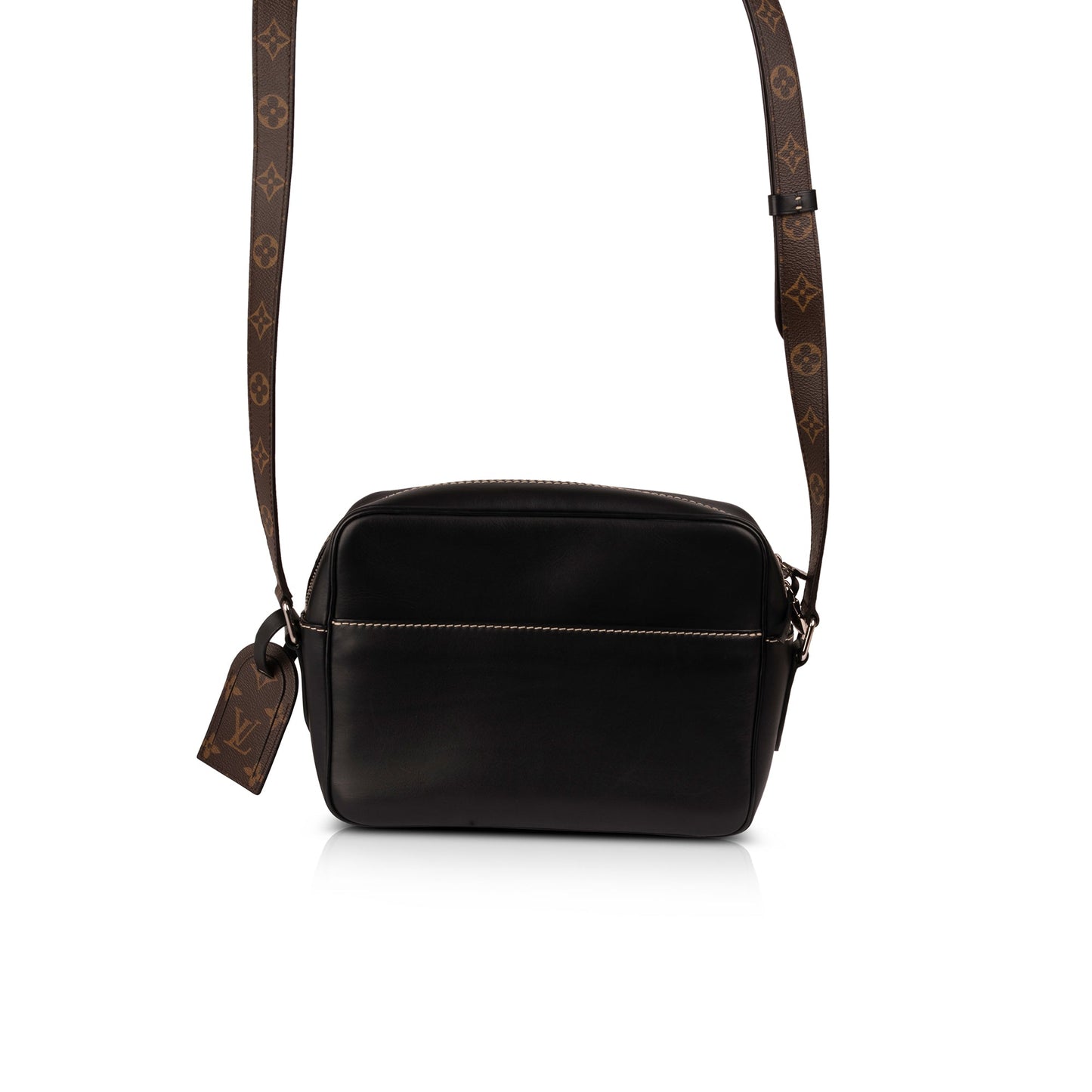 Louis Vuitton Black Leather & Monogram Canvas Nil Bag